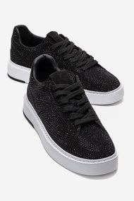 BERINA - Black Studded Casual Sneaker (Women)