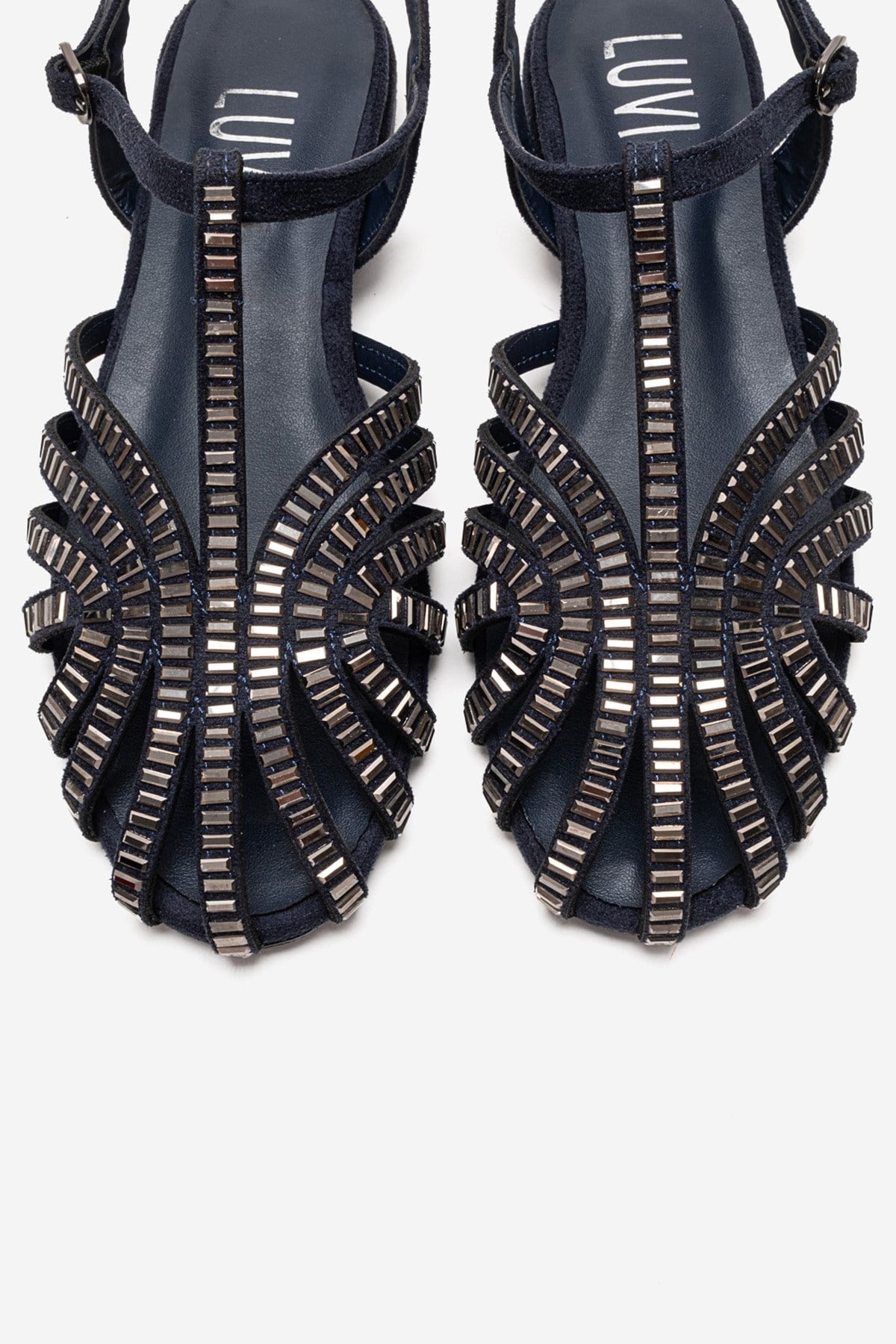 LAVINA - Navy Genuine Leather Sandal (Women)