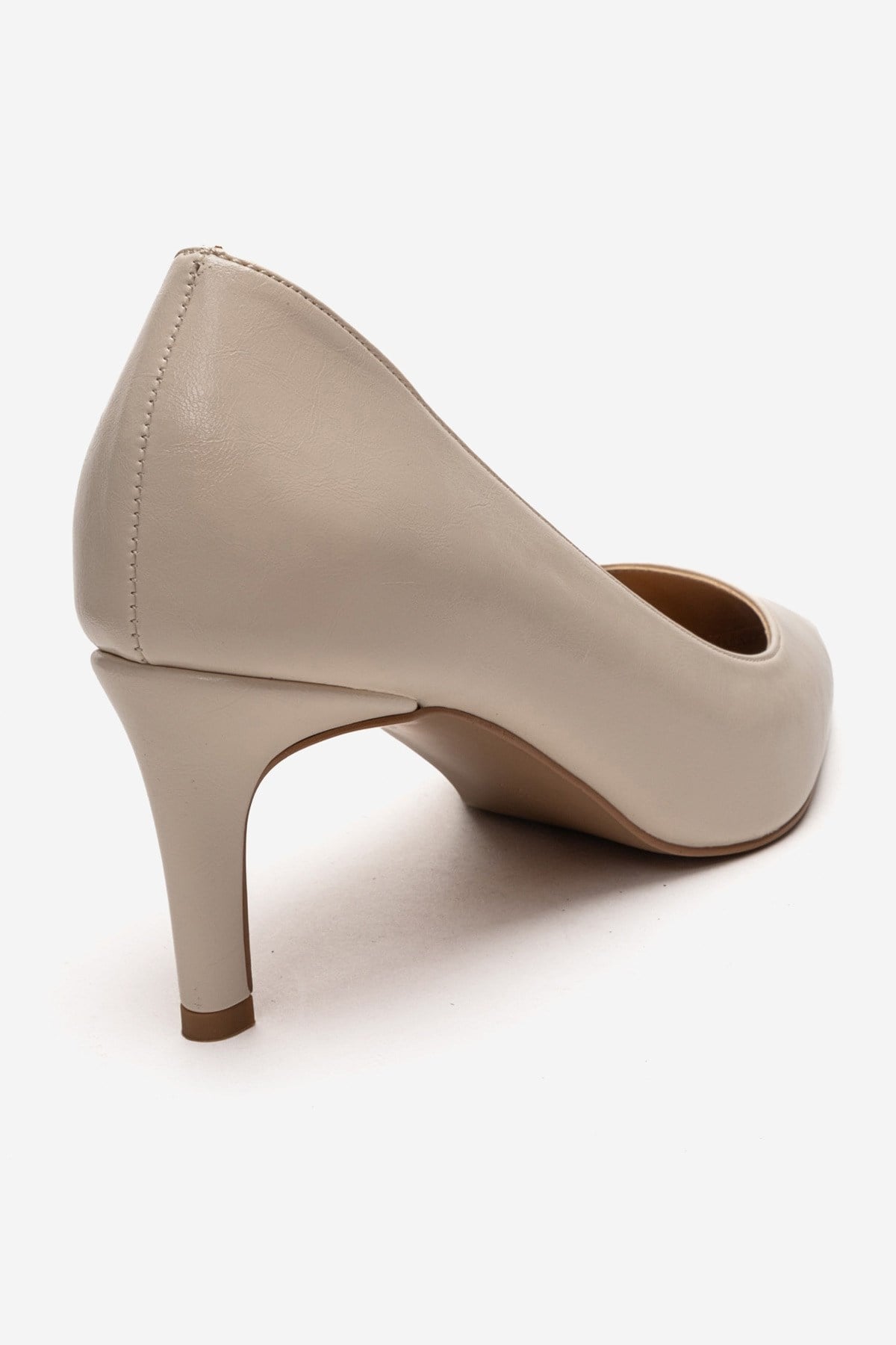 VELMIRA - Off-White Genuine Leather Stiletto Pump (Women)