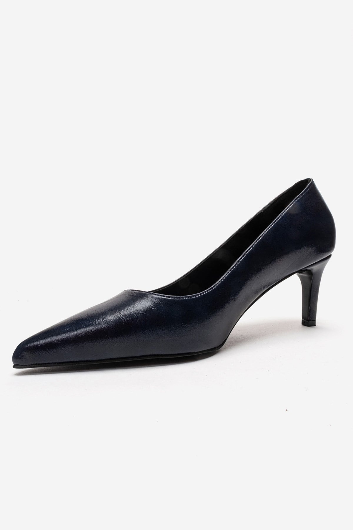 VELMIRA - Navy Genuine Leather Stiletto Pump (Women)