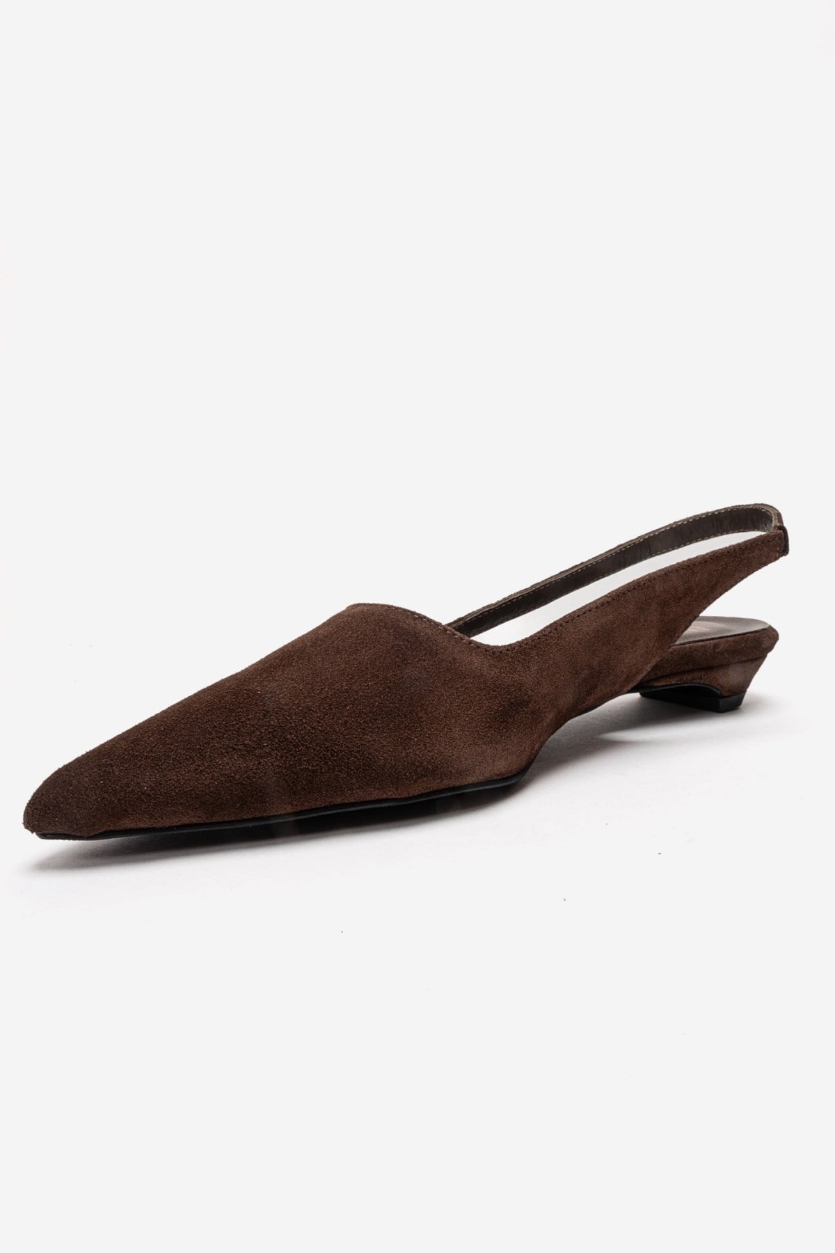 BERLINA - Brown Genuine Suede Leather Low Block Heel Shoe (Women)