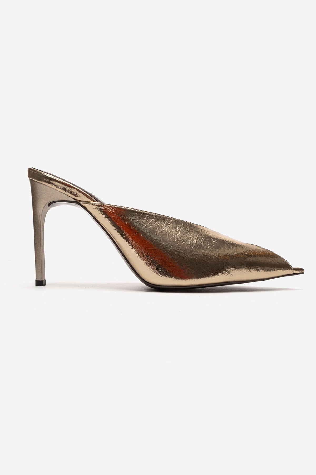 MIRENA - Gold Genuine Leather Stiletto Mule (Women)