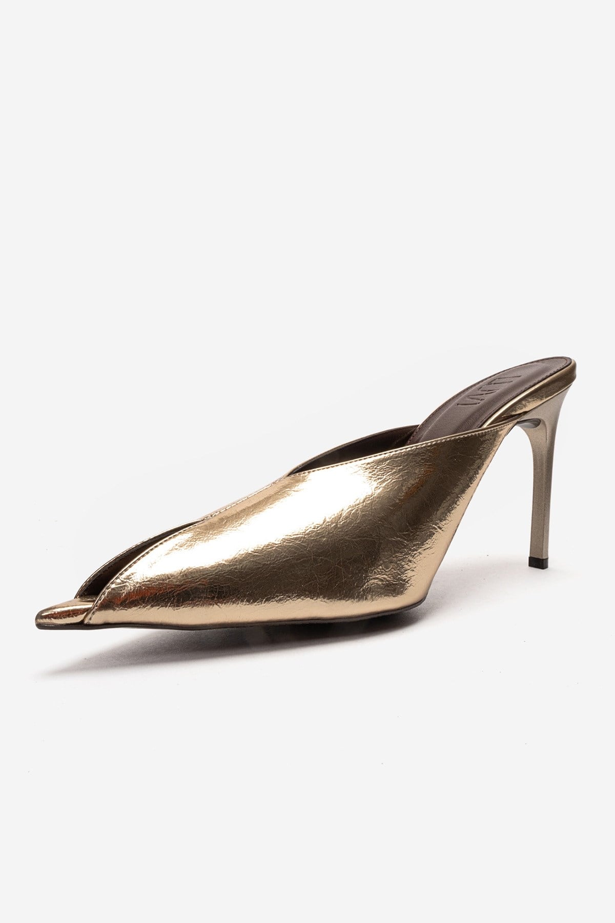 MIRENA - Gold Genuine Leather Stiletto Mule (Women)