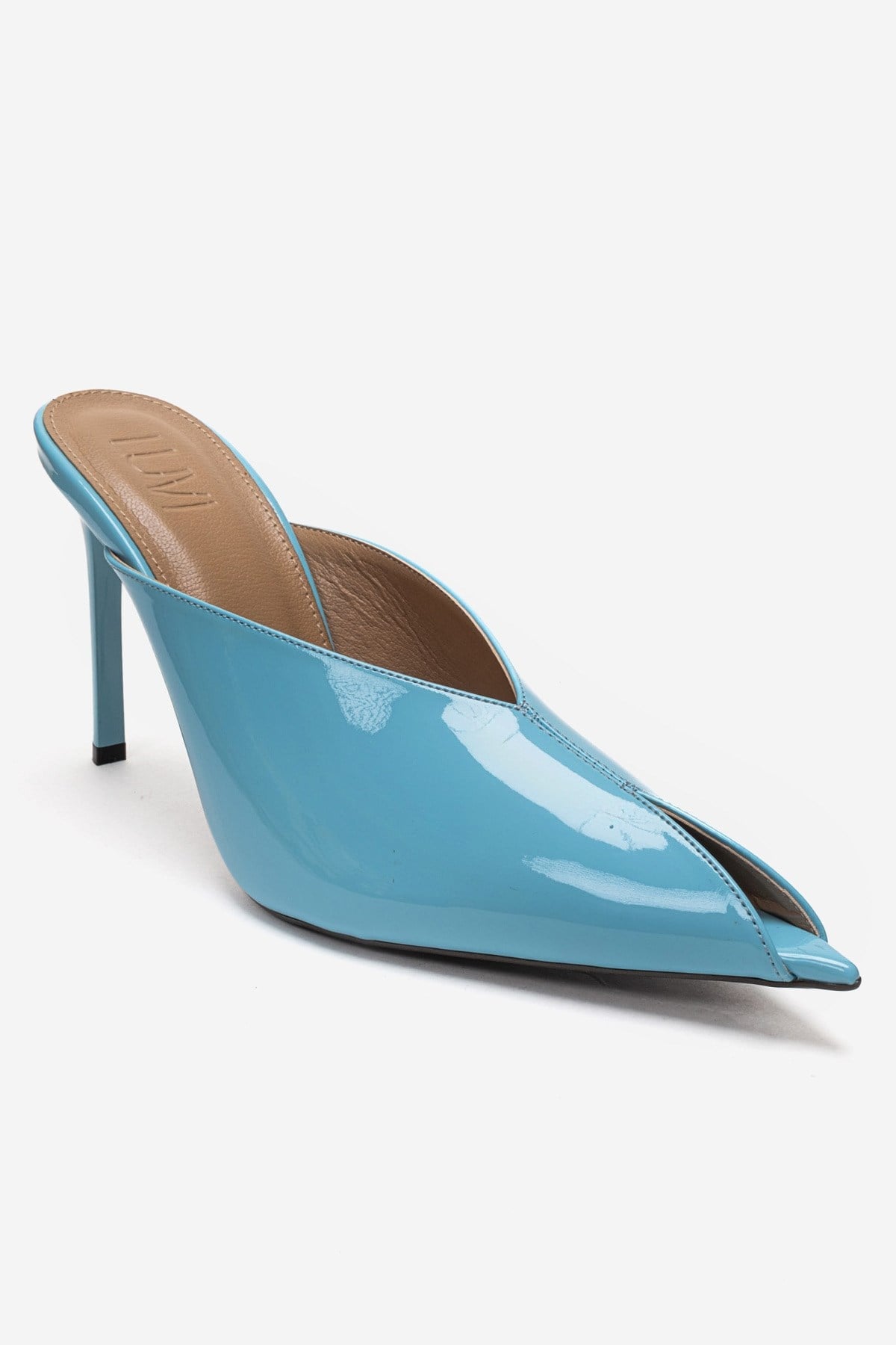 Mirena - Blue Genuine Leather Stiletto Mule (Women)