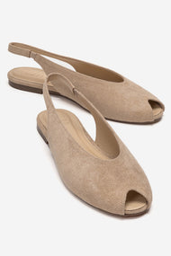 SERINA - Beige Genuine Leather Sandal (Women)
