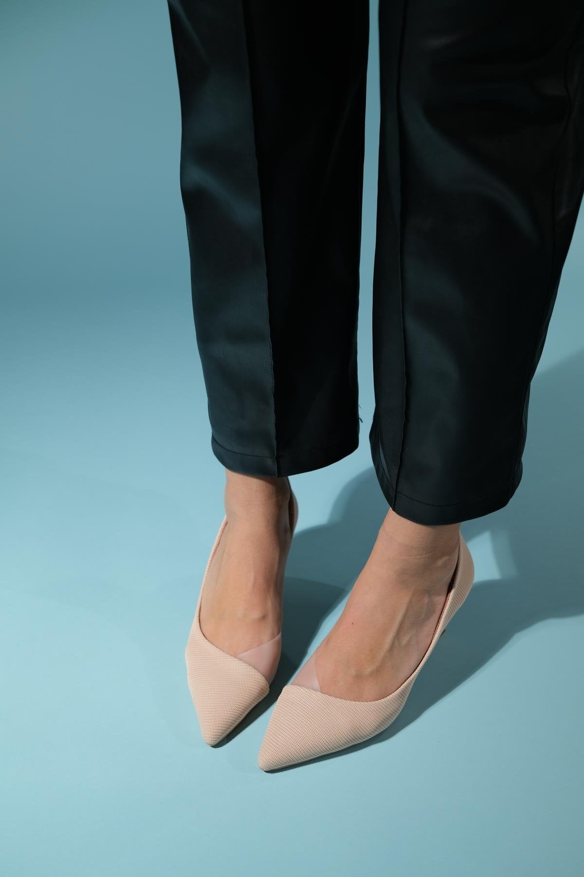 Chevy - Nude Striped Heeled Shoe (Women)
