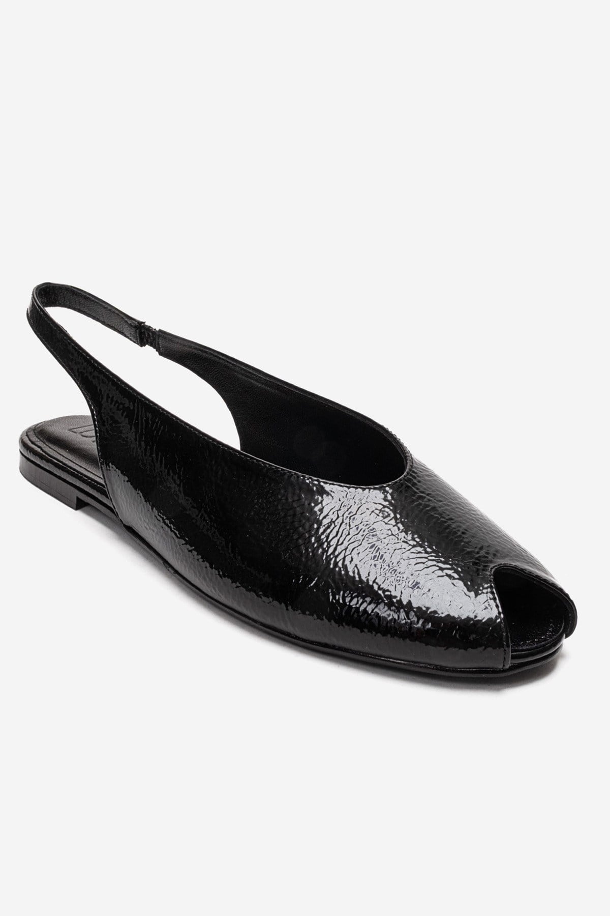 SERINA - Black Genuine Leather Sandal (Women)