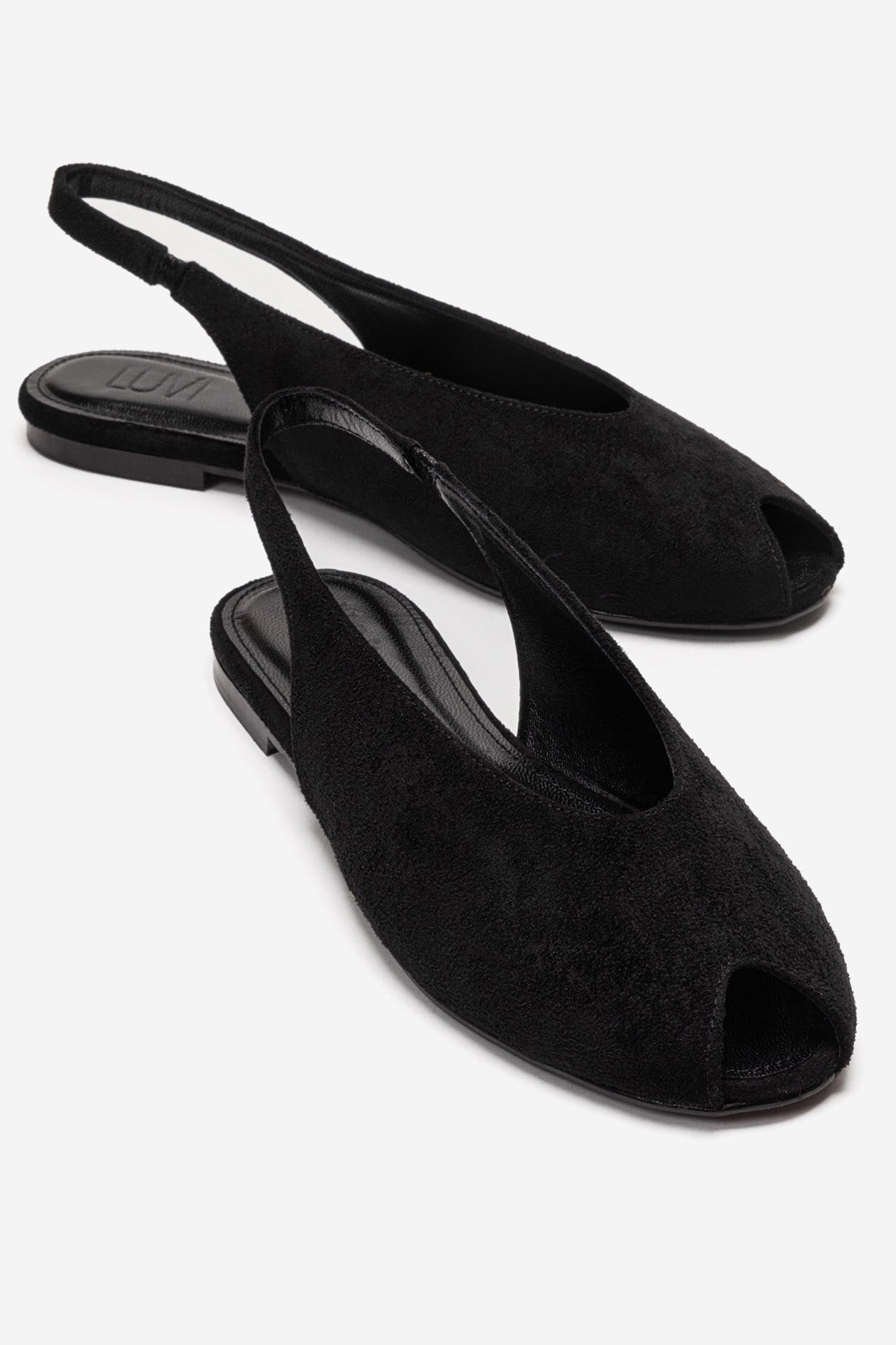 SERINA - Black Genuine Leather Sandal (Women)