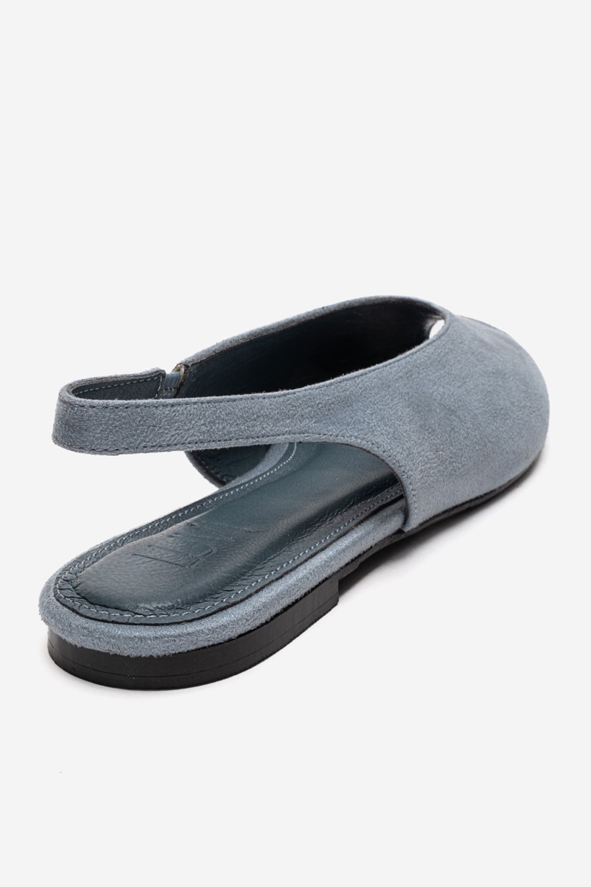SERINA - Baby Blue Genuine Leather Open Front Slingback Sandal (Women)