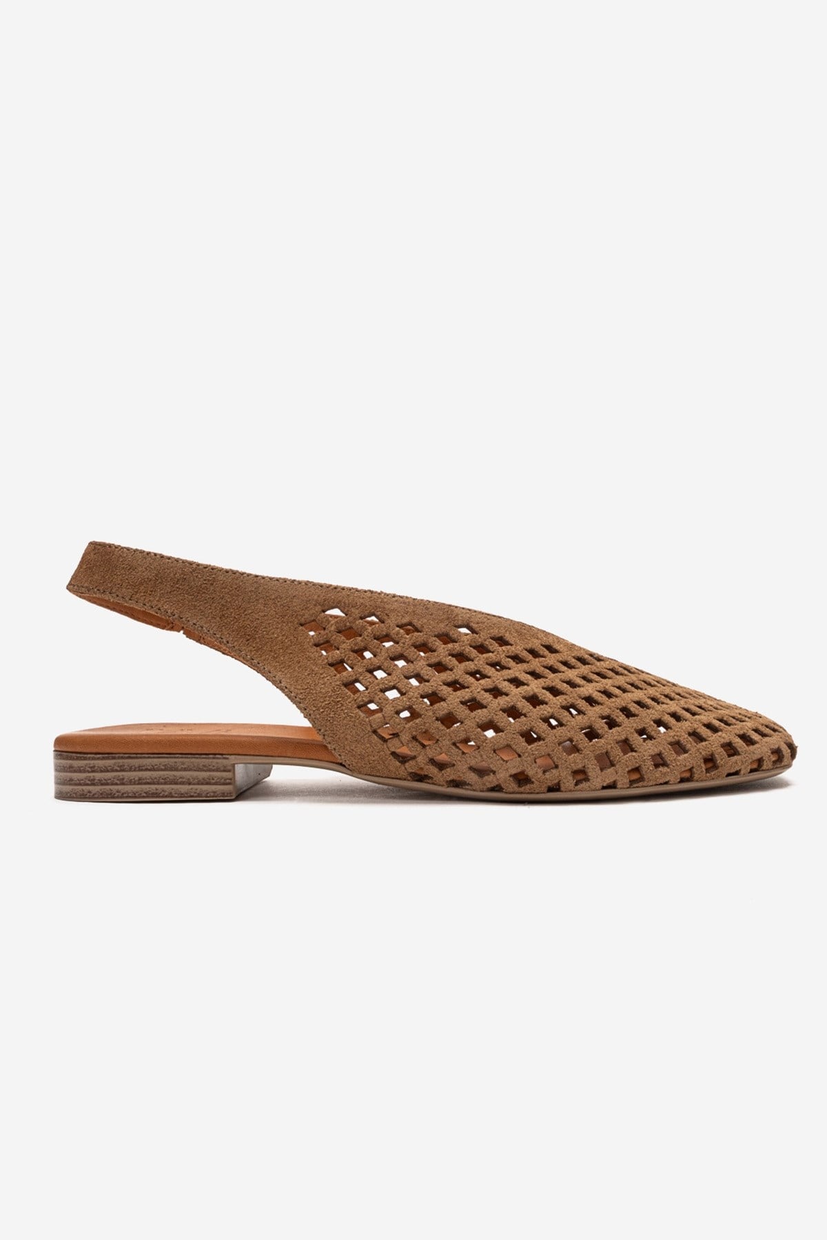 DELIZIA - Camel Genuine Leather Closed-Toe Sandal (Women)