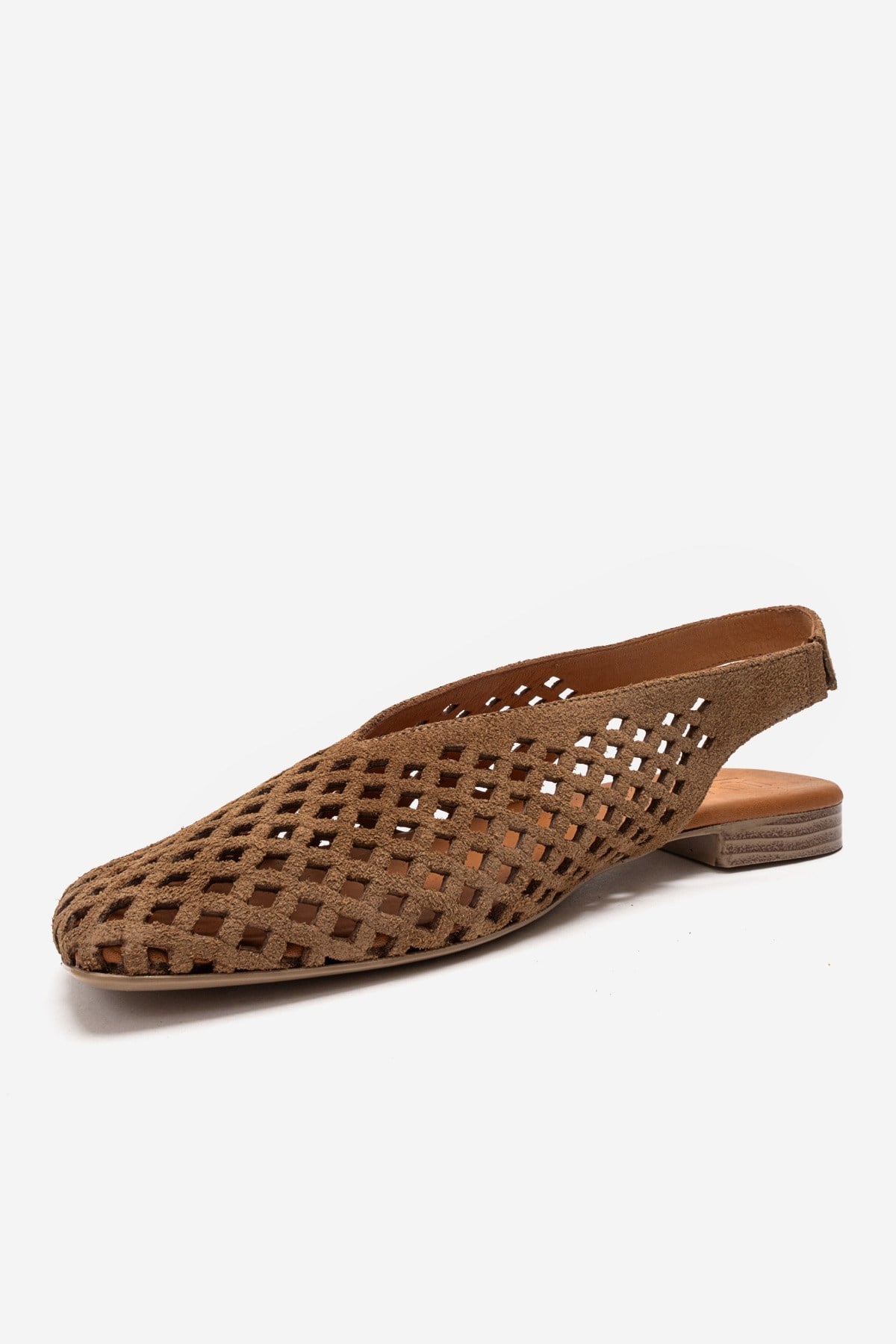 DELIZIA - Camel Genuine Leather Closed-Toe Sandal (Women)