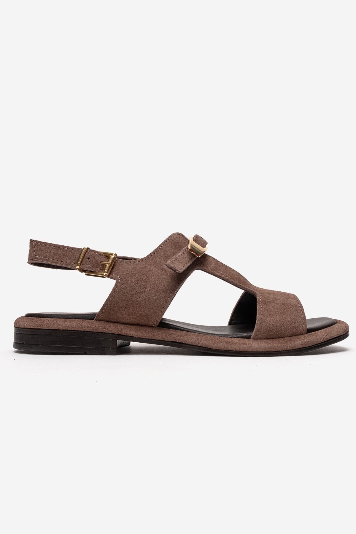 AUREN - Taupe Suede Genuine Leather Sandal (Women)