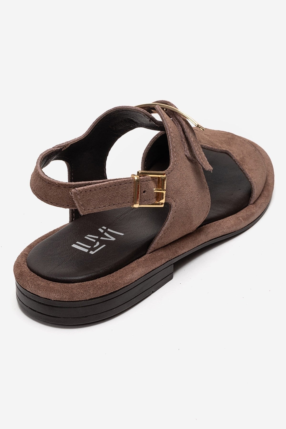 AUREN - Taupe Suede Genuine Leather Sandal (Women)