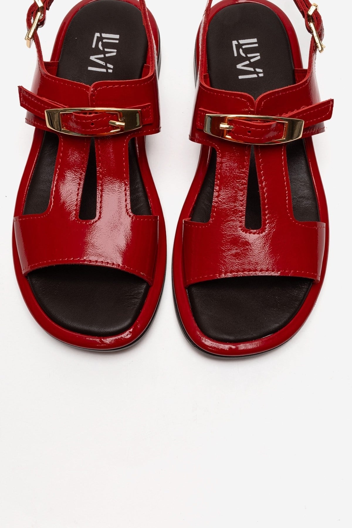 AUREN - Red Patent Genuine Leather Sandal (Women)
