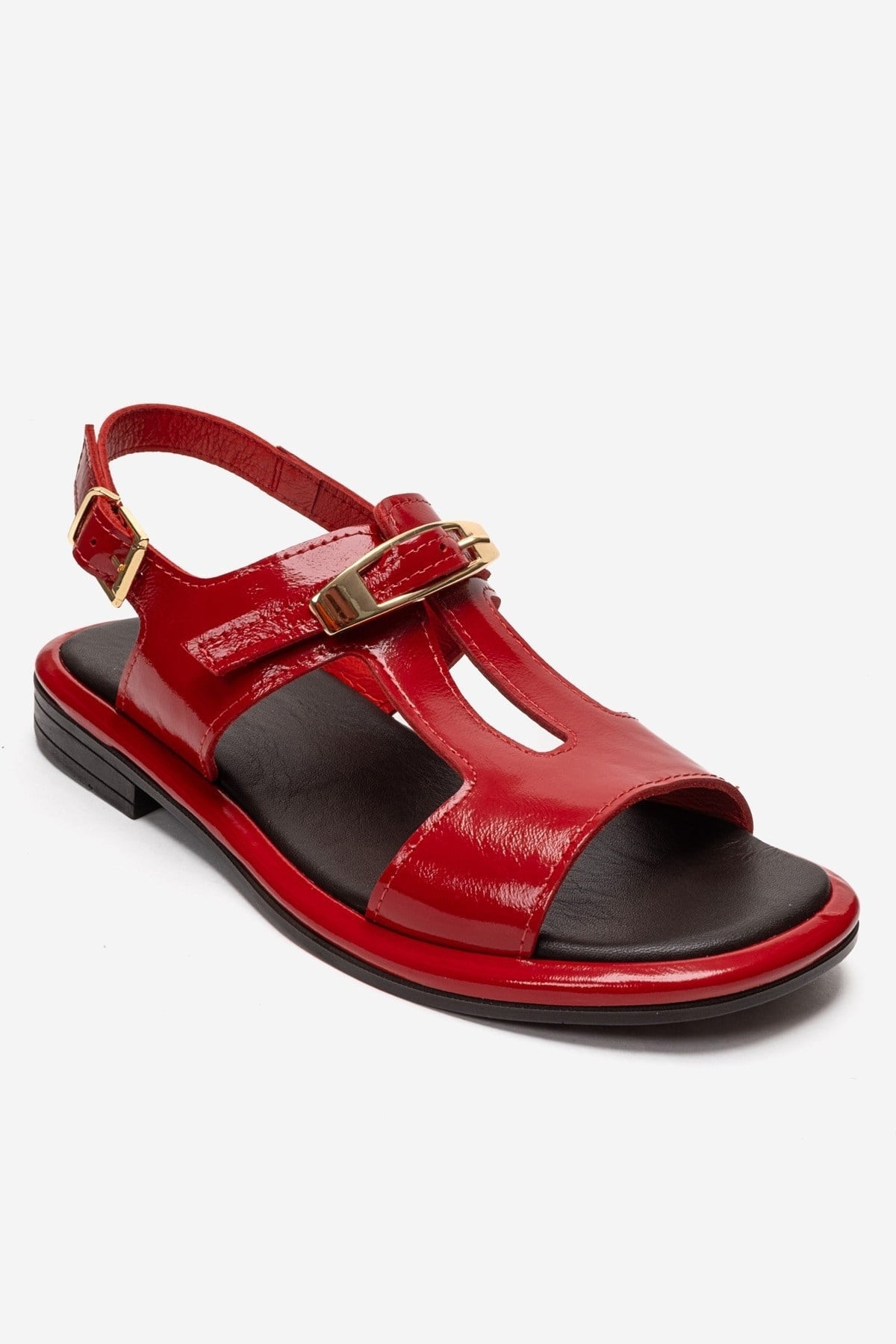 AUREN - Red Patent Genuine Leather Sandal (Women)