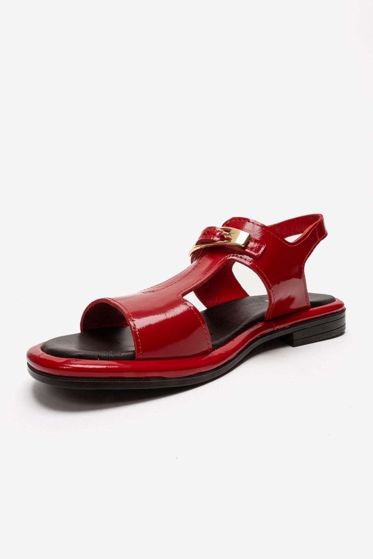 AUREN - Red Patent Genuine Leather Sandal (Women)