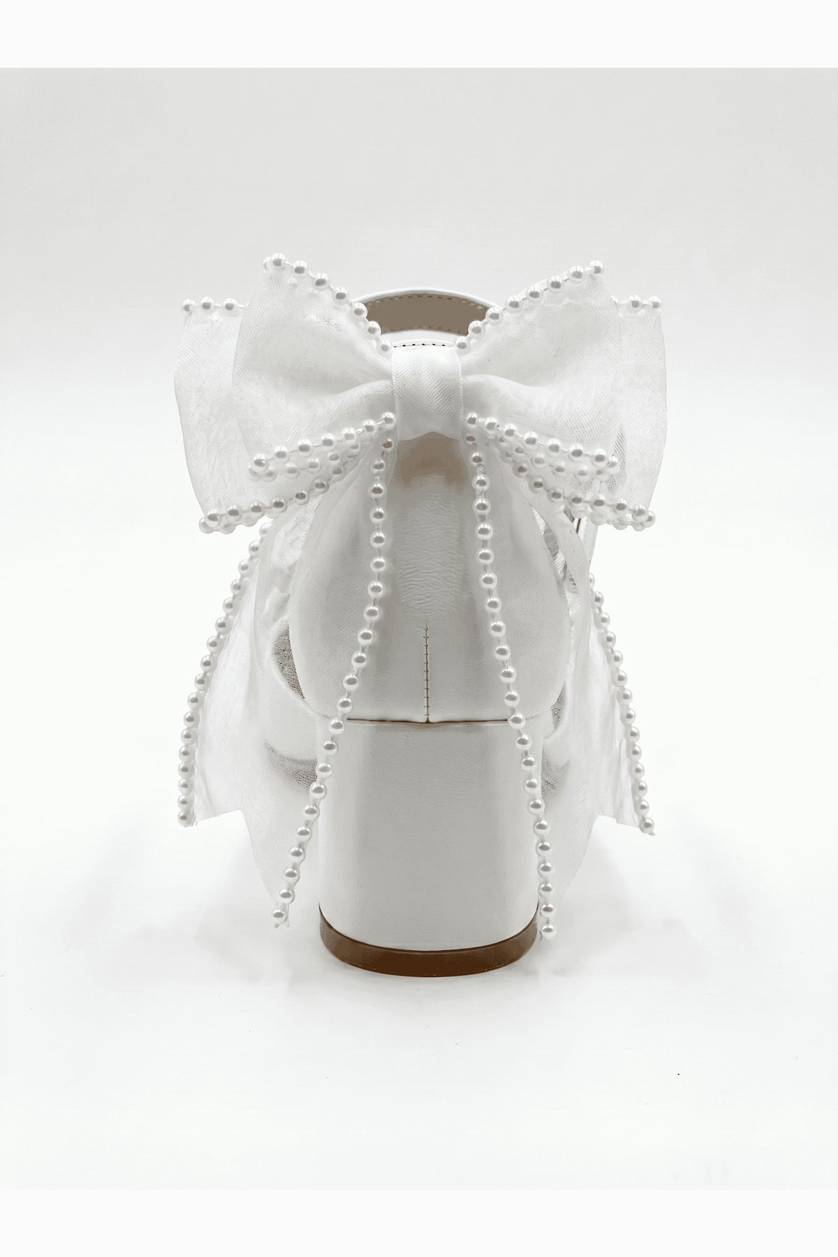 Floraya Opentoe Bow Detail Block Heel Bridal Sandals
