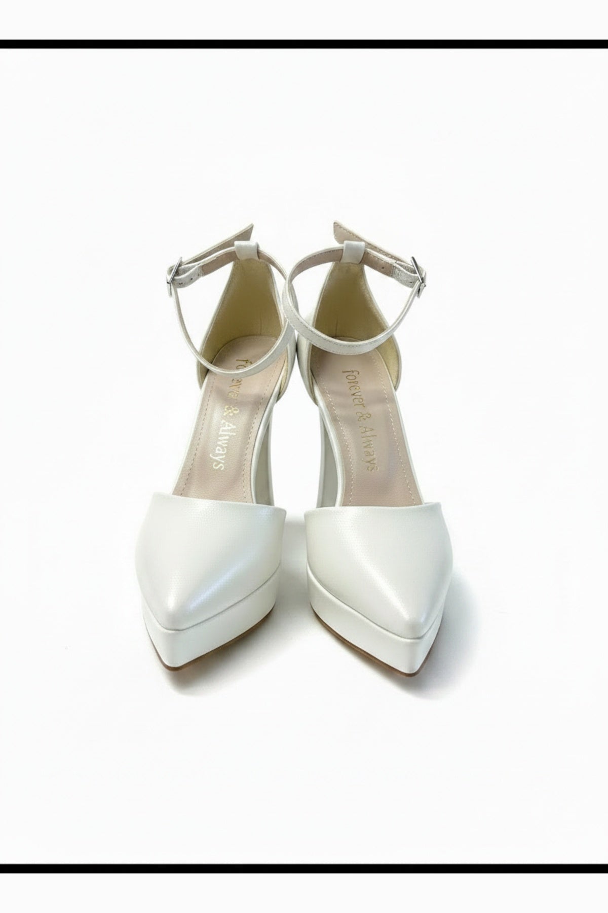 Aster Pointed Toe Wedding Platform Heel