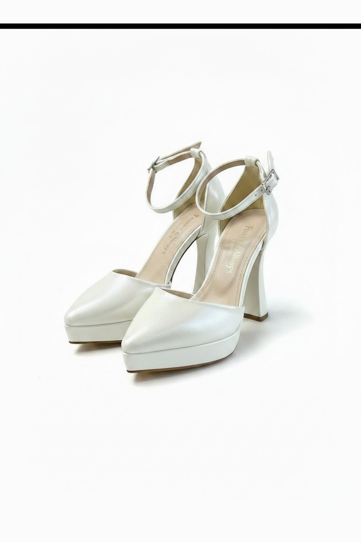 Aster Pointed Toe Wedding Platform Heel