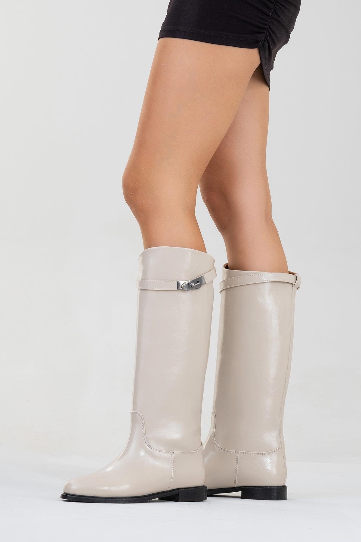 Yoko Beige Riding Boot (Women)