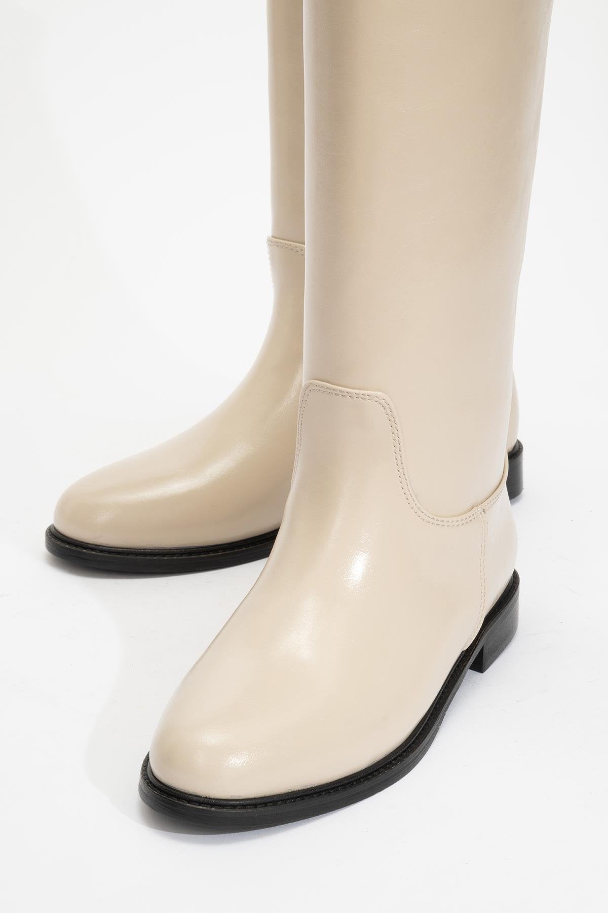 Yoko Beige Riding Boot (Women)