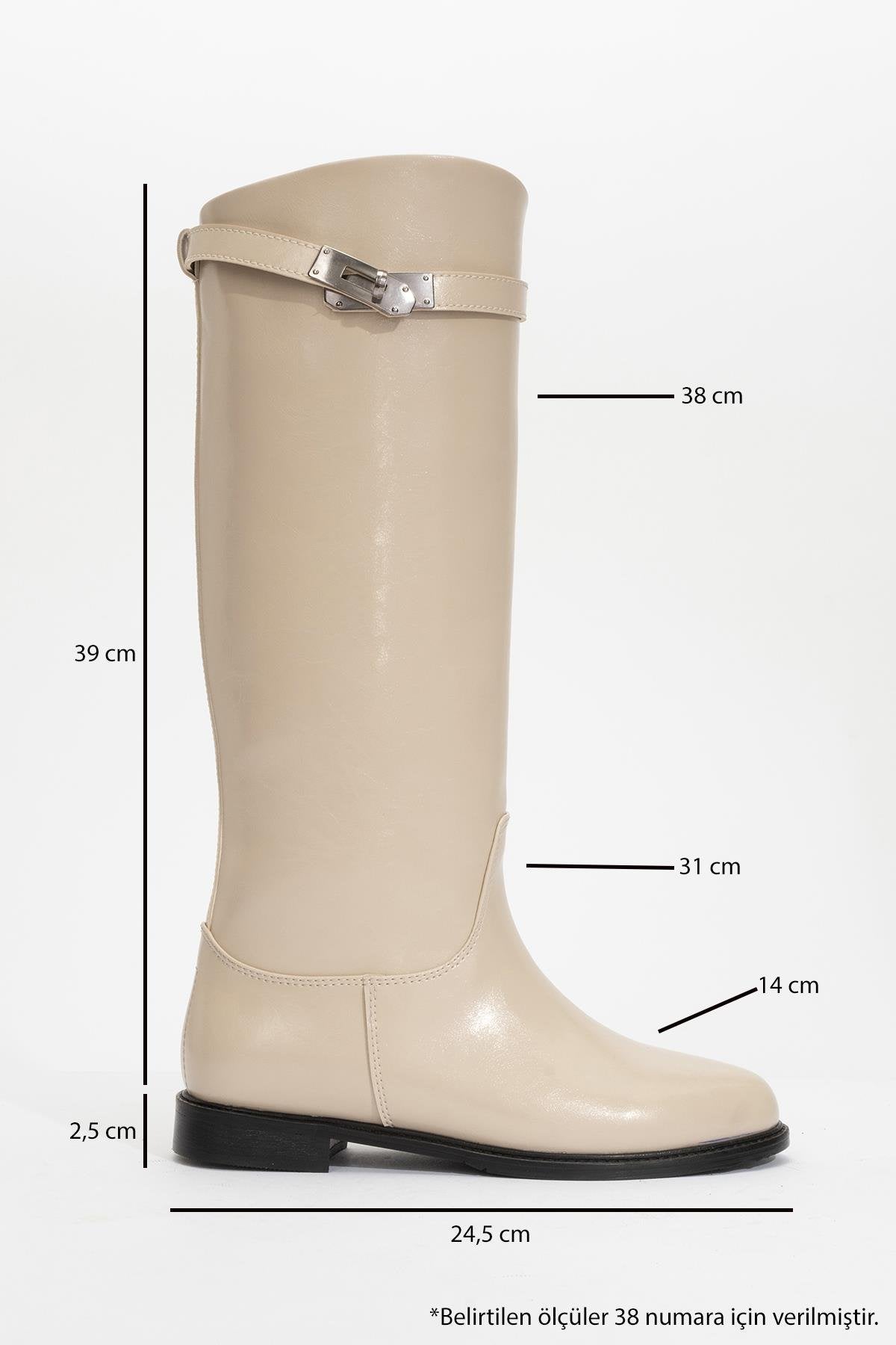 Yoko Beige Riding Boot (Women)