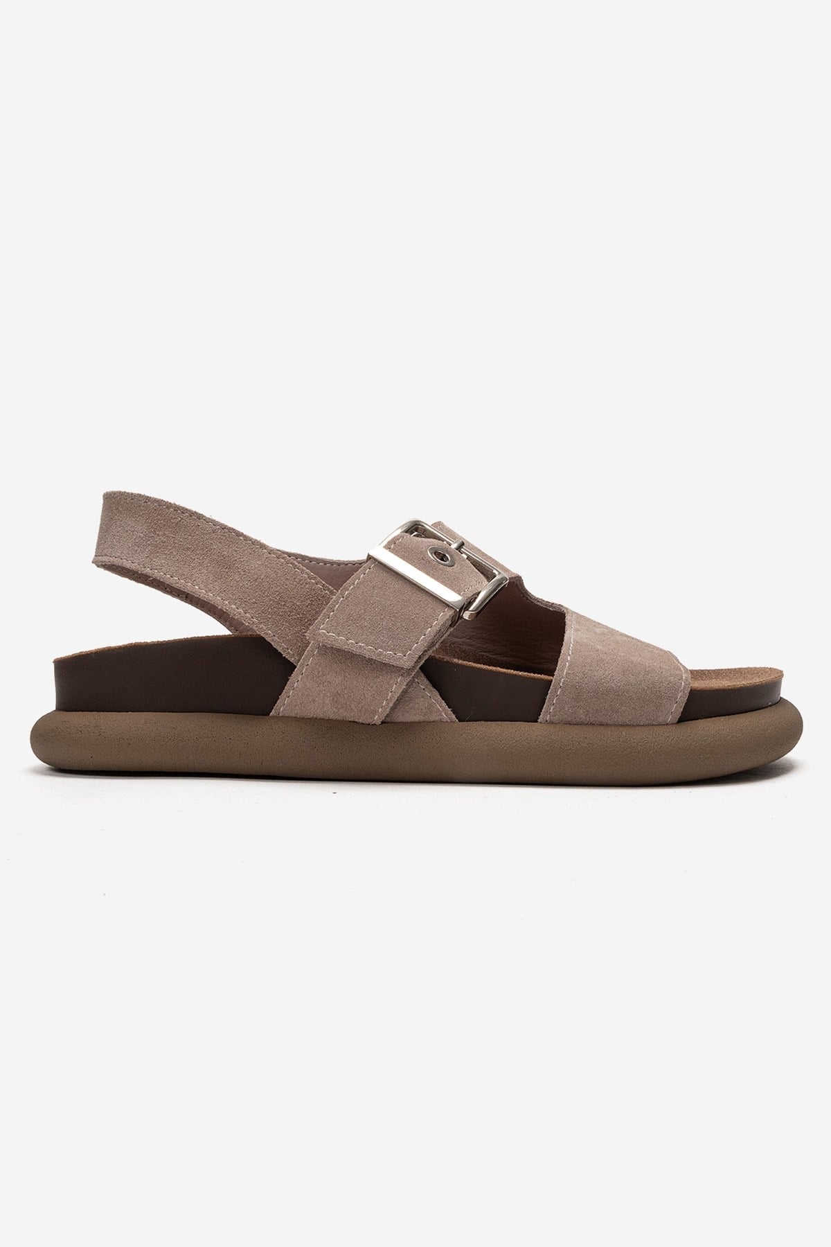 JALVEN - Taupe Genuine Leather Sandal (Women)
