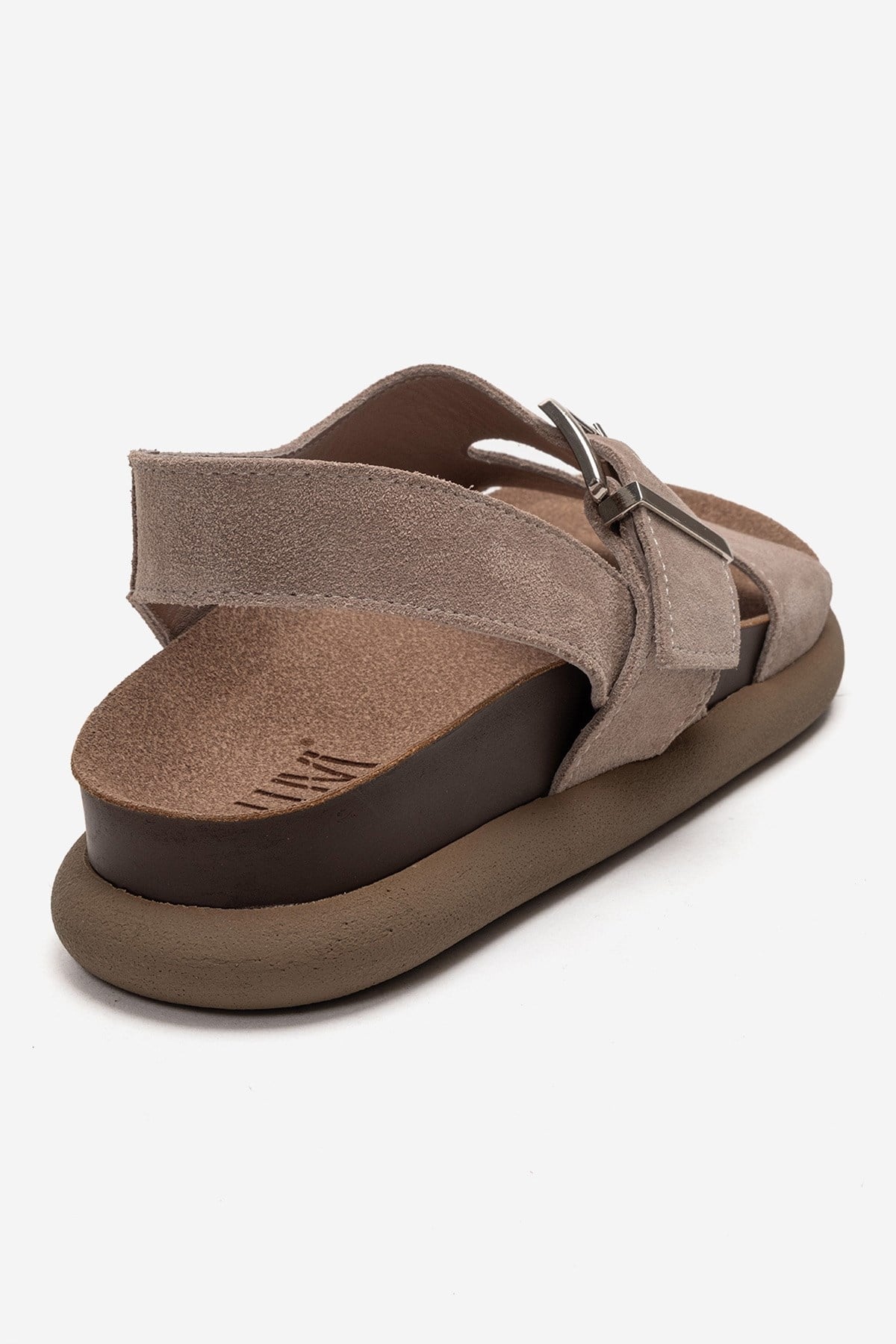 JALVEN - Taupe Genuine Leather Sandal (Women)