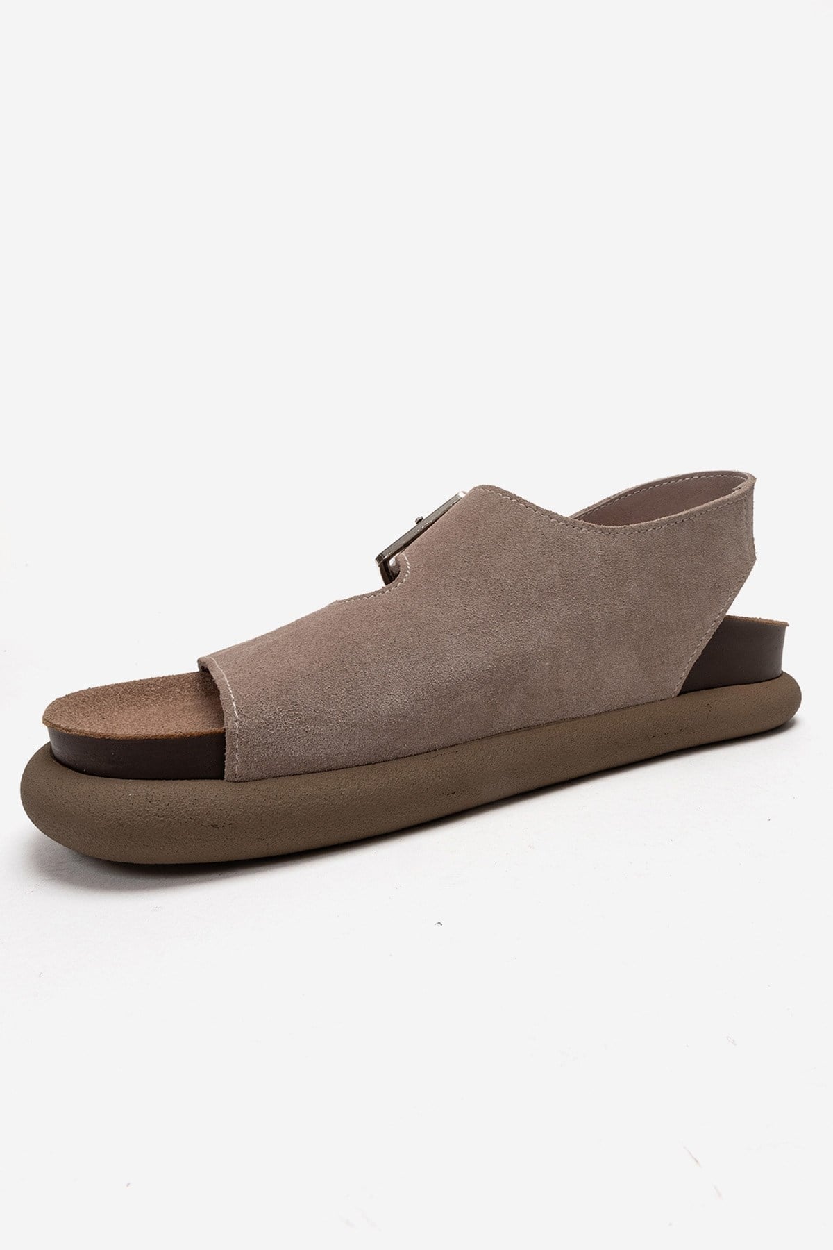 JALVEN - Taupe Genuine Leather Sandal (Women)
