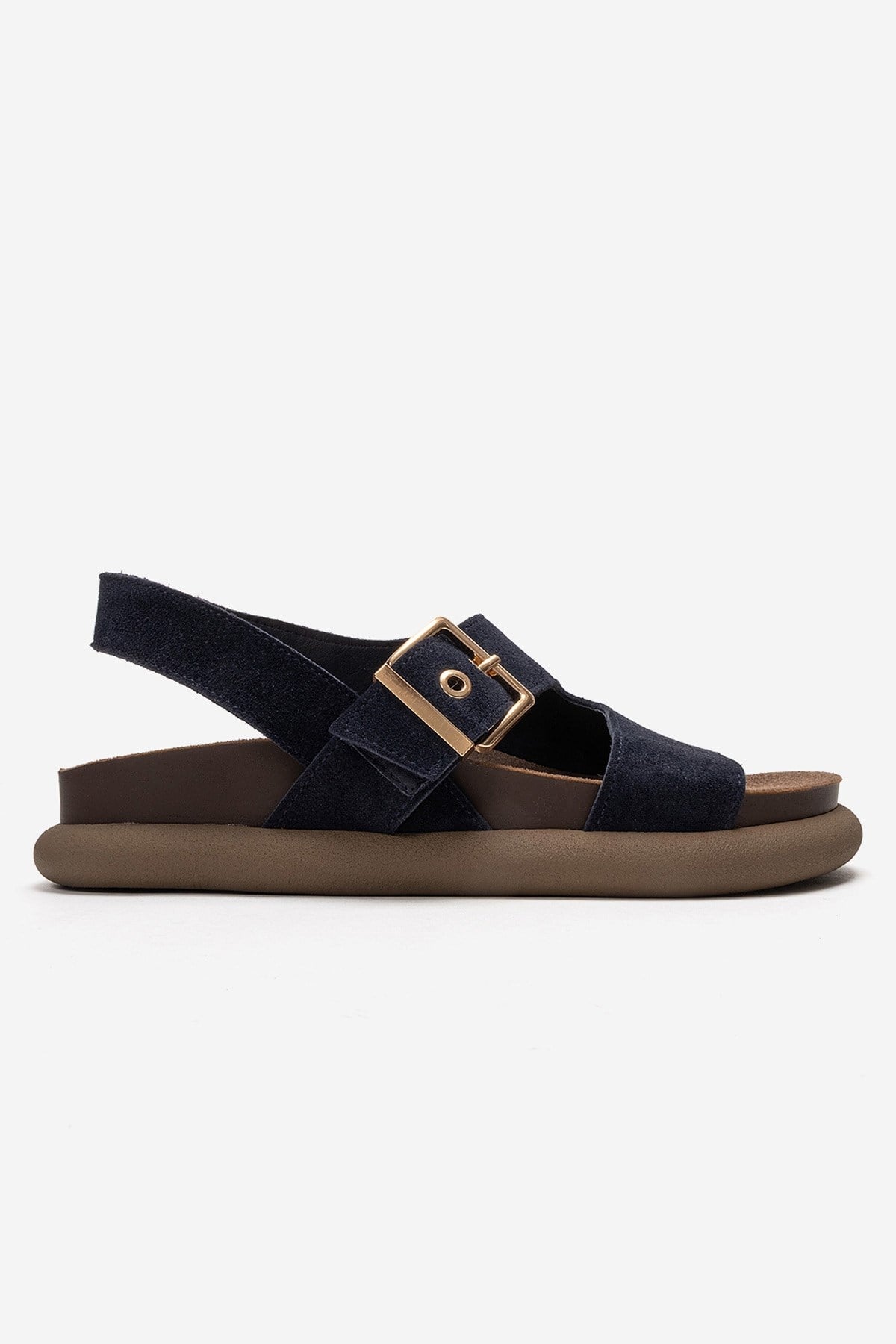 Jalven - Navy Genuine Suede Leather Sandal (Women) – Forever