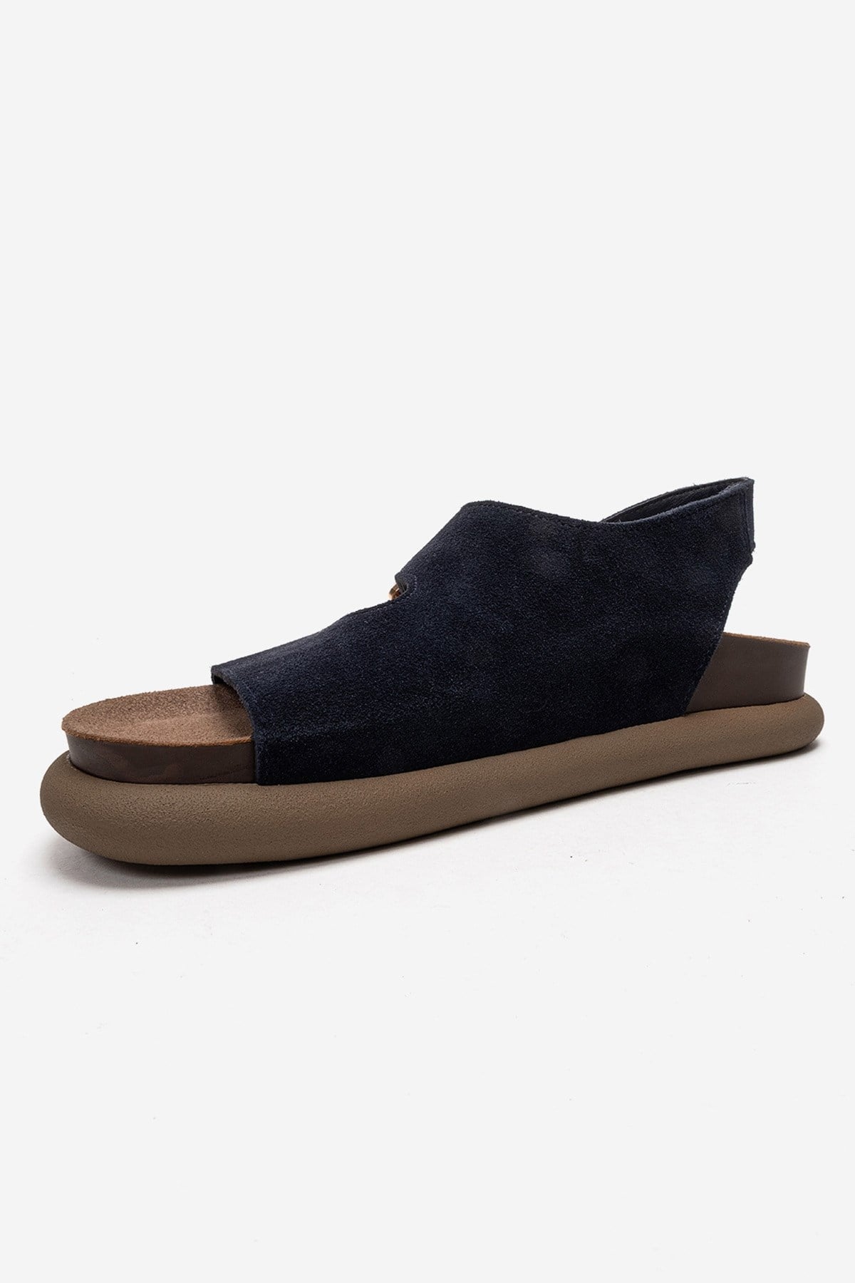 Jalven - Navy Genuine Suede Leather Sandal (Women) – Forever