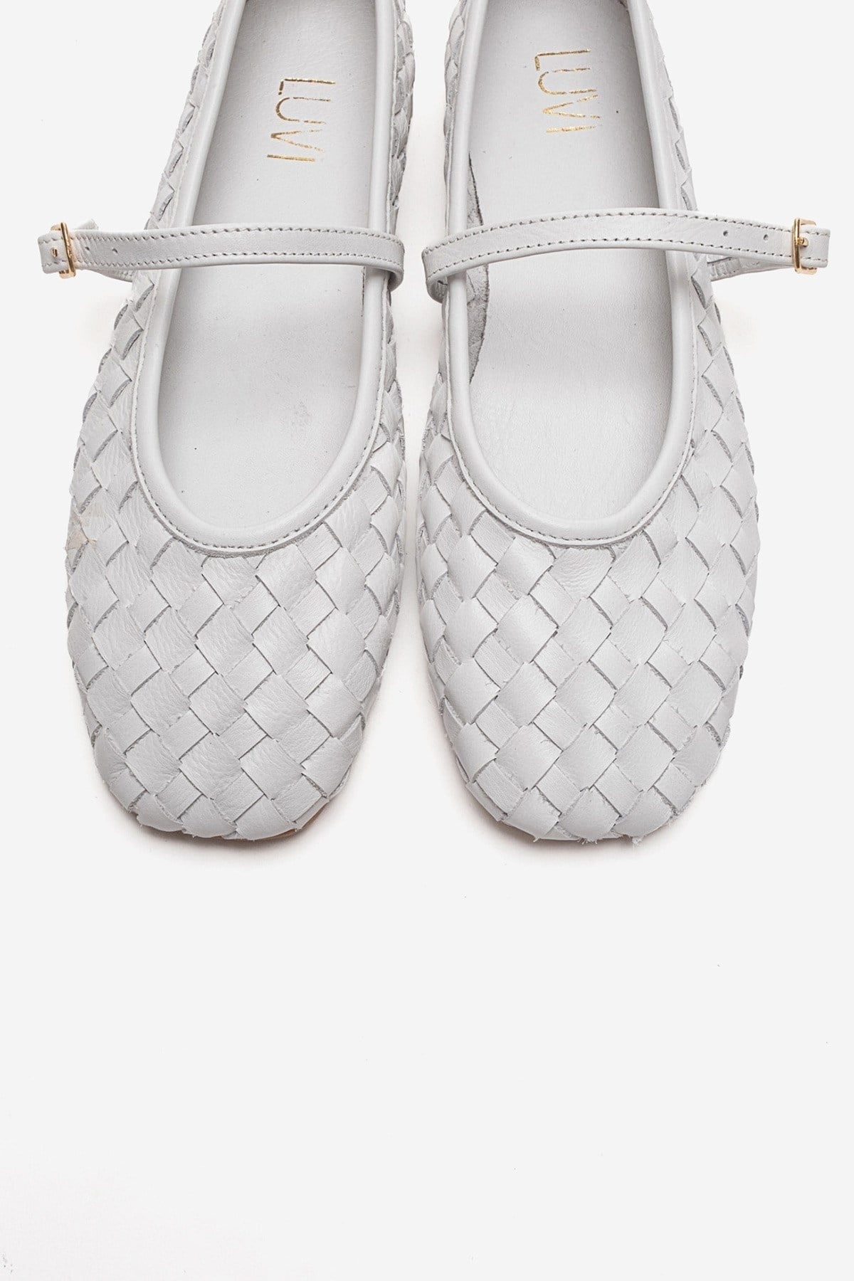 YEVORA - White Genuine Leather Mary Jane Ballet Flat (Women)