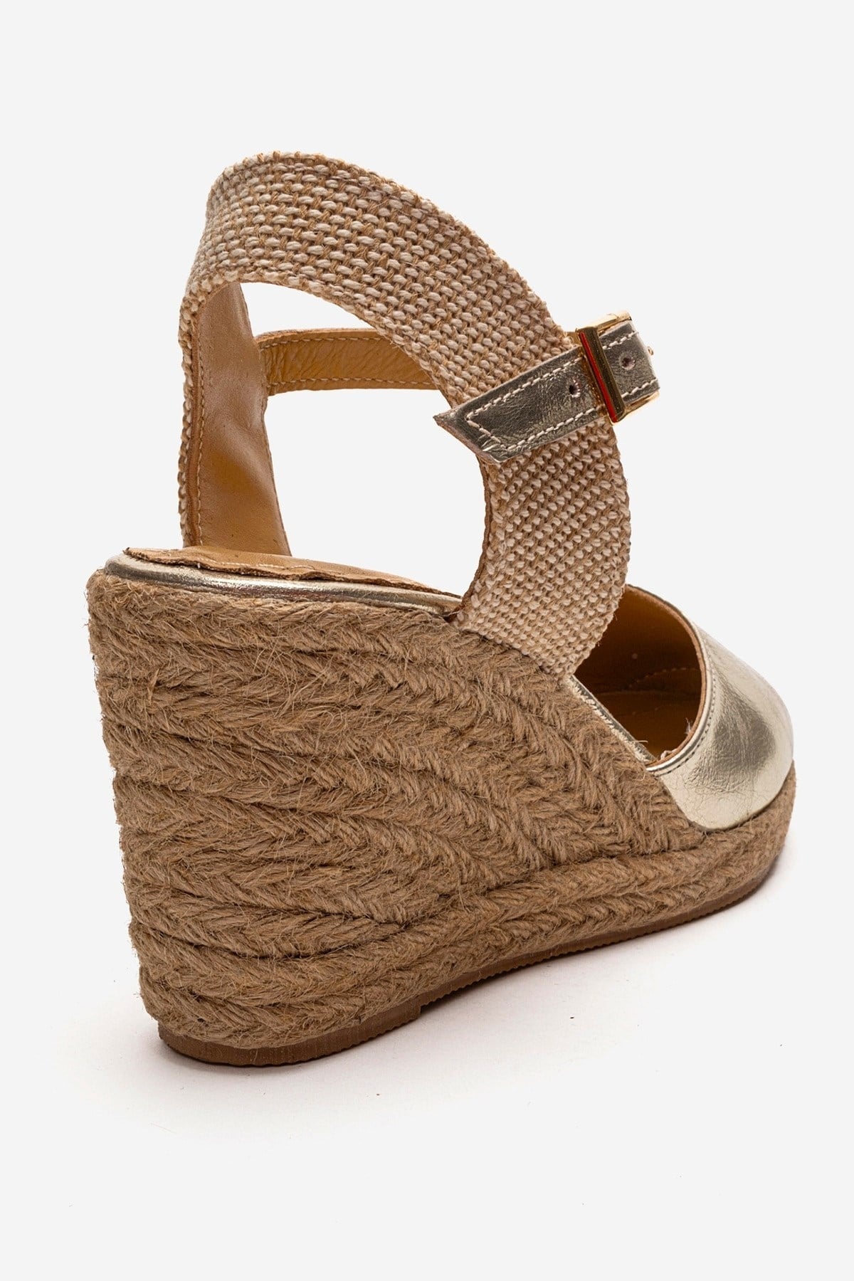 SINTA - Gold Genuine Leather Heeled Sandal (Women)
