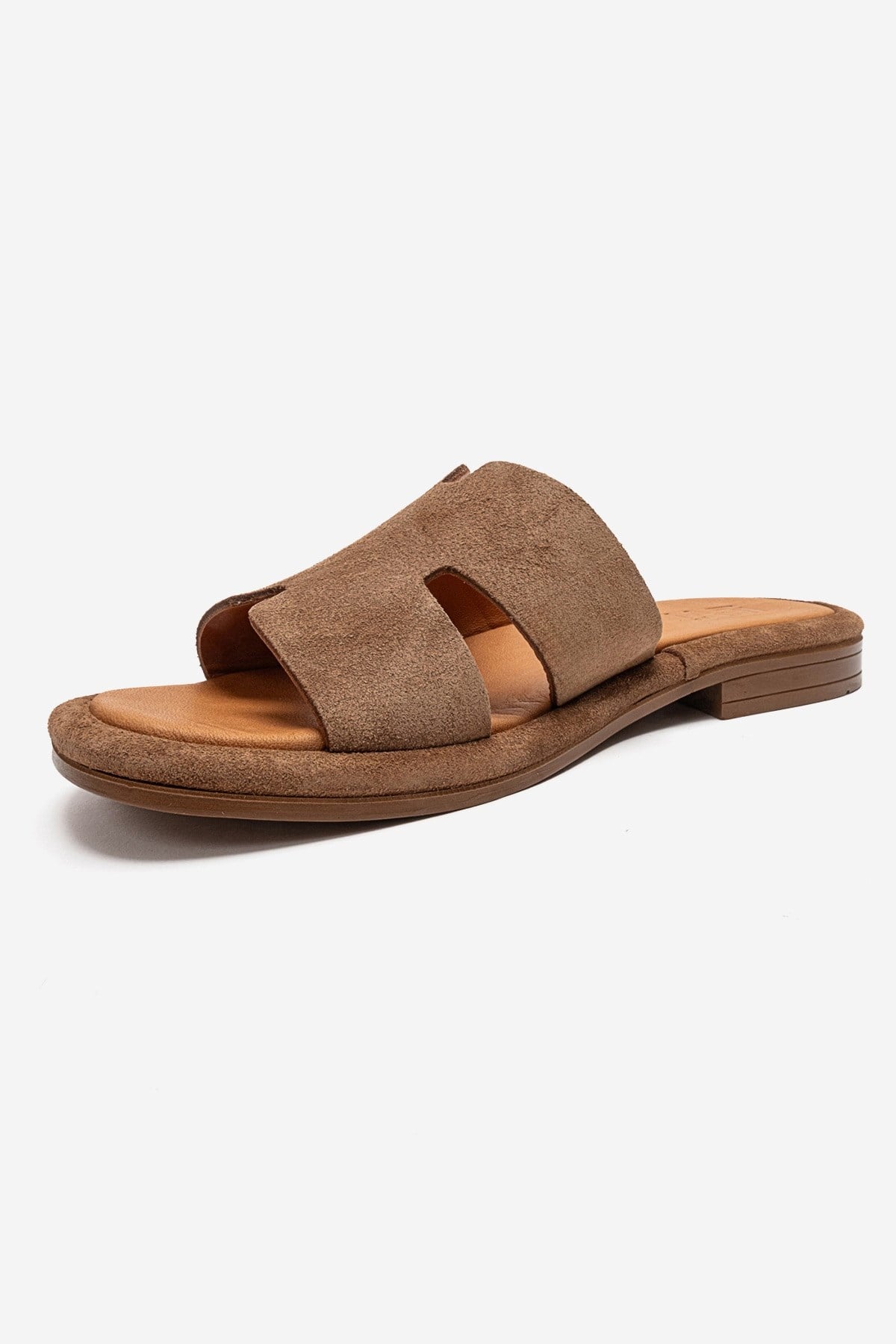 BRIO - Camel Genuine Leather Slide (Women)