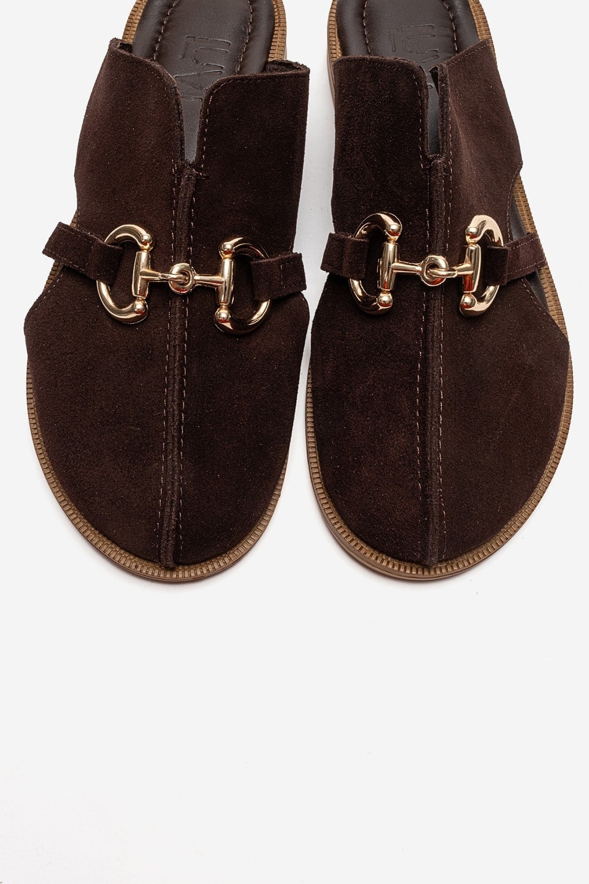 FAVOR - Brown Genuine Leather Closed-Toe Mule (Women)