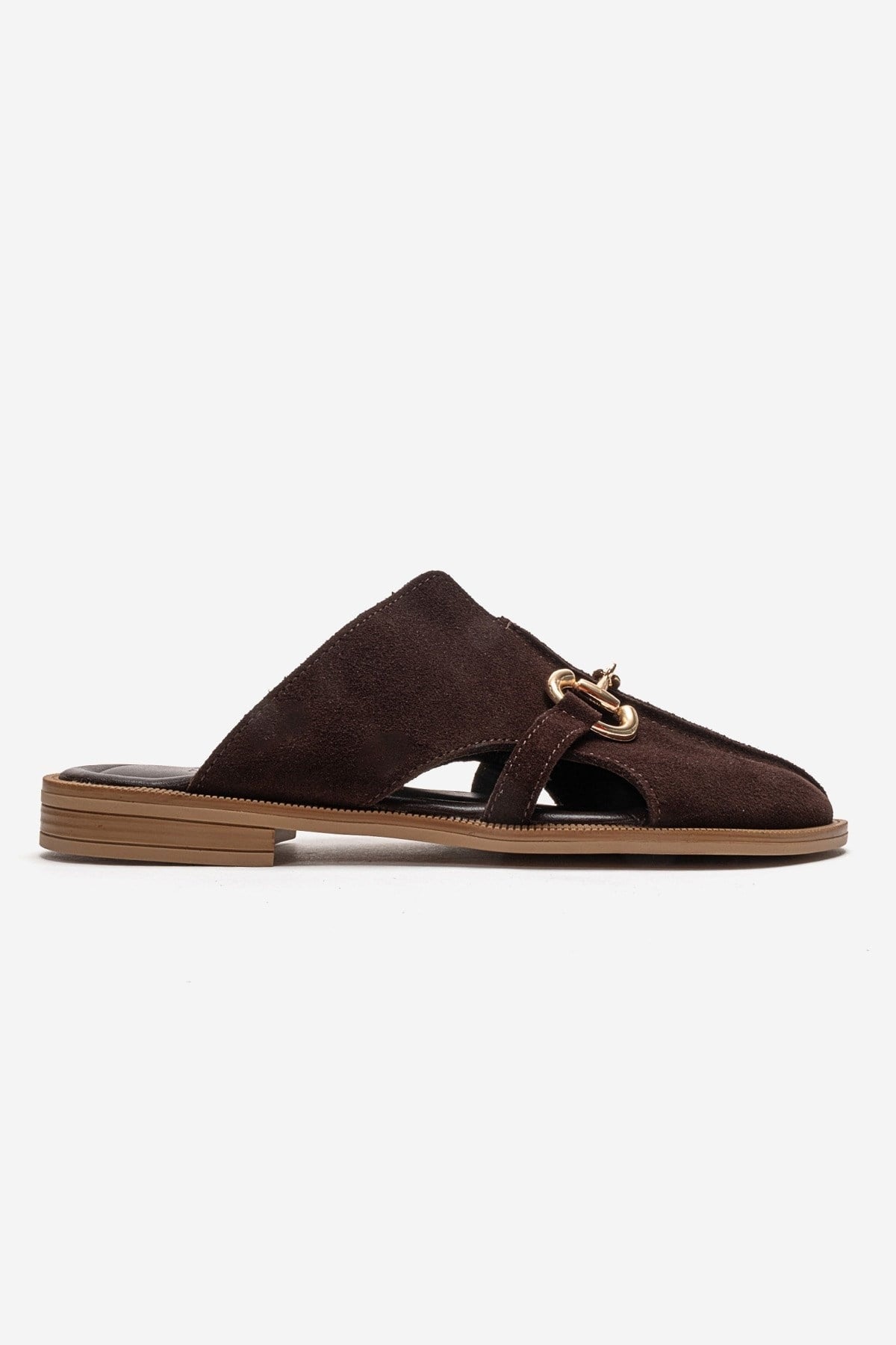 FAVOR - Brown Genuine Leather Closed-Toe Mule (Women)