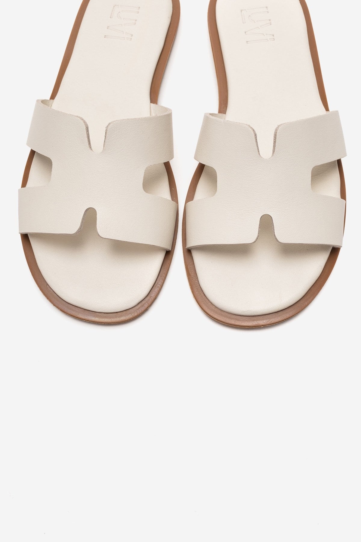 BIORA - Off-White Genuine Leather Slide (Women)