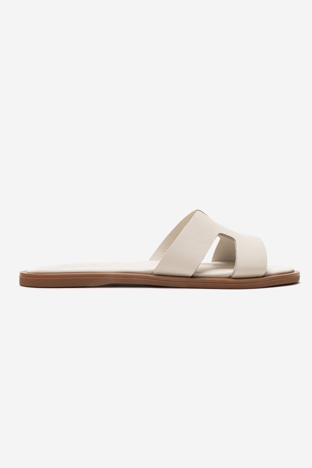 BIORA - Off-White Genuine Leather Slide (Women)