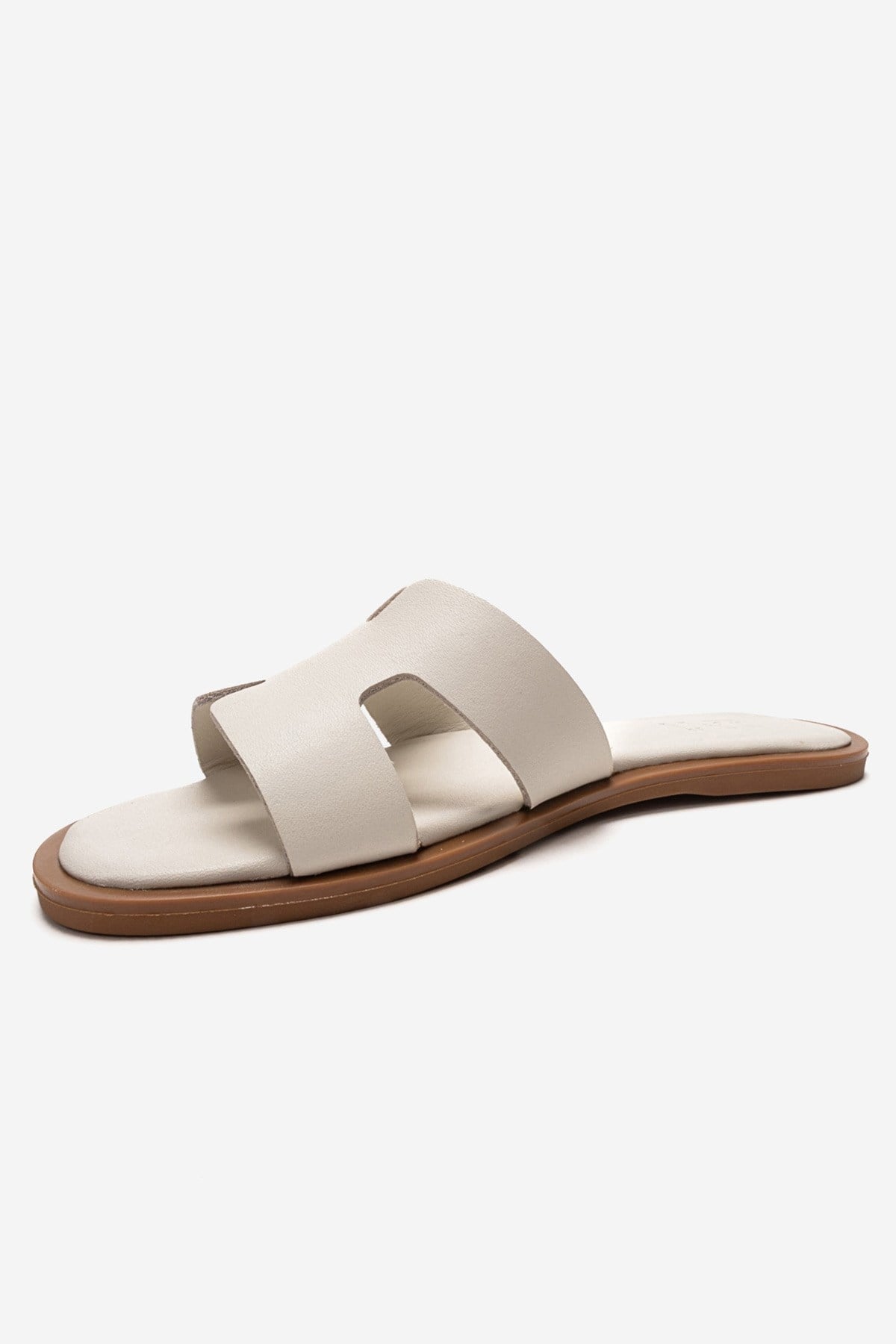 BIORA - Off-White Genuine Leather Slide (Women)