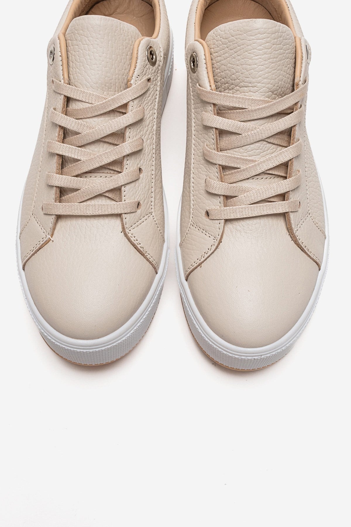 PALLEN - Beige Genuine Leather Casual Sneaker (Women)