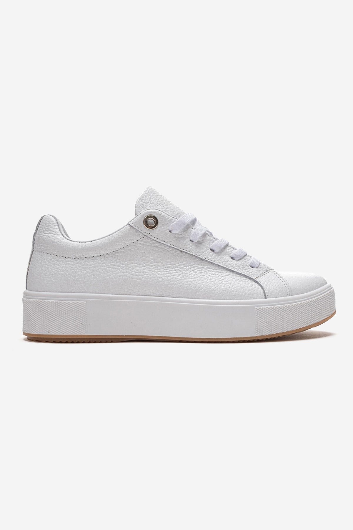 PALLEN - White Genuine Leather Casual Sneaker (Women)