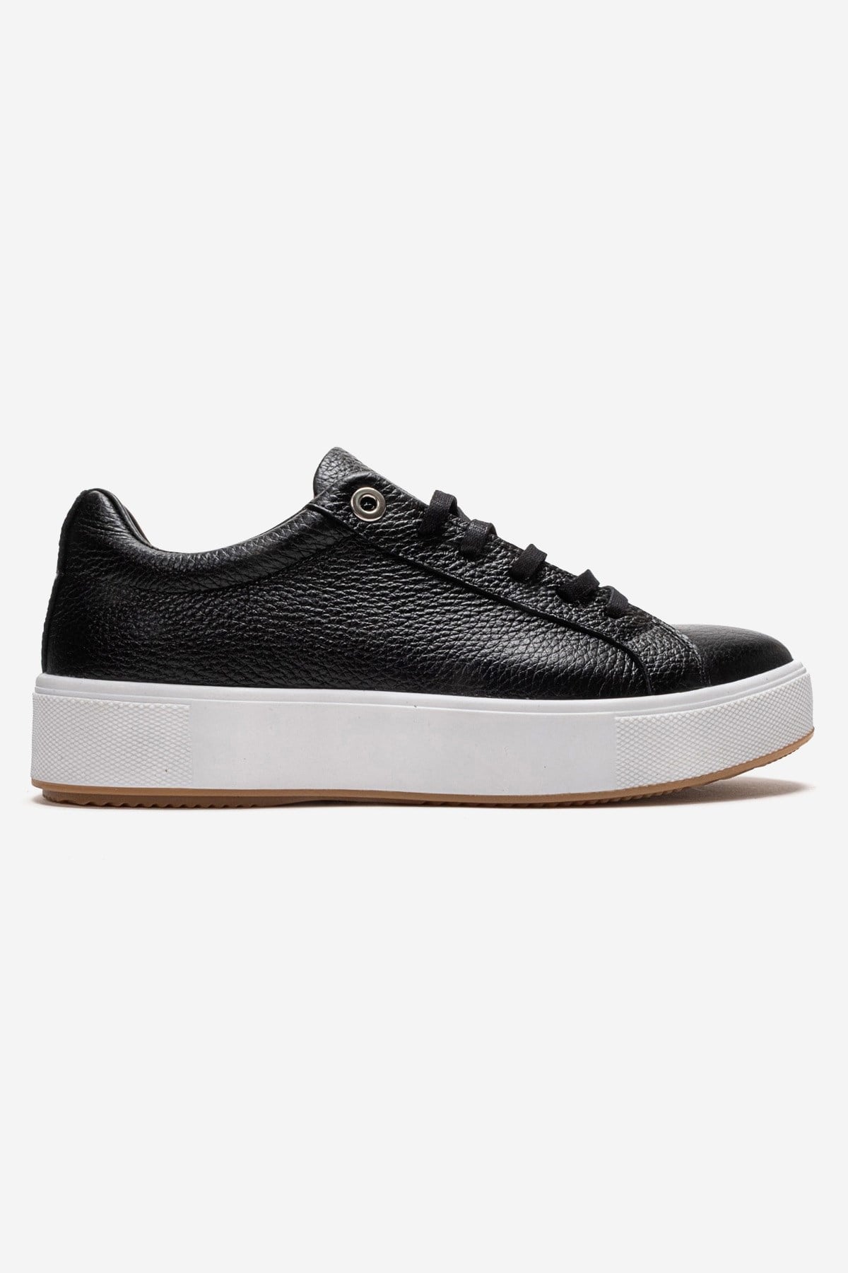 PALLEN - Black Genuine Leather Casual Sneaker (Women)