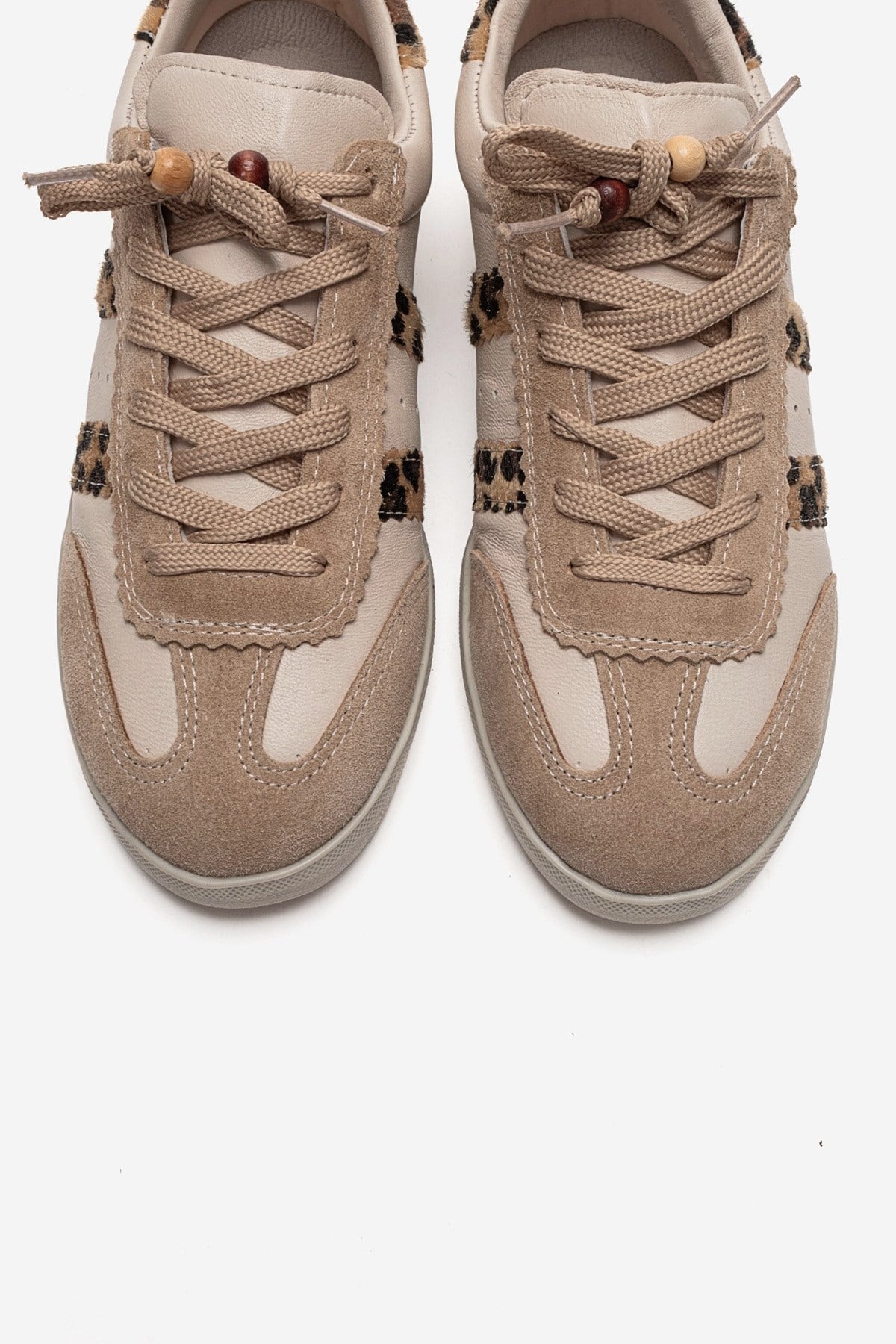 ARDIX - Beige Patterned Genuine Leather Sneaker (Women)