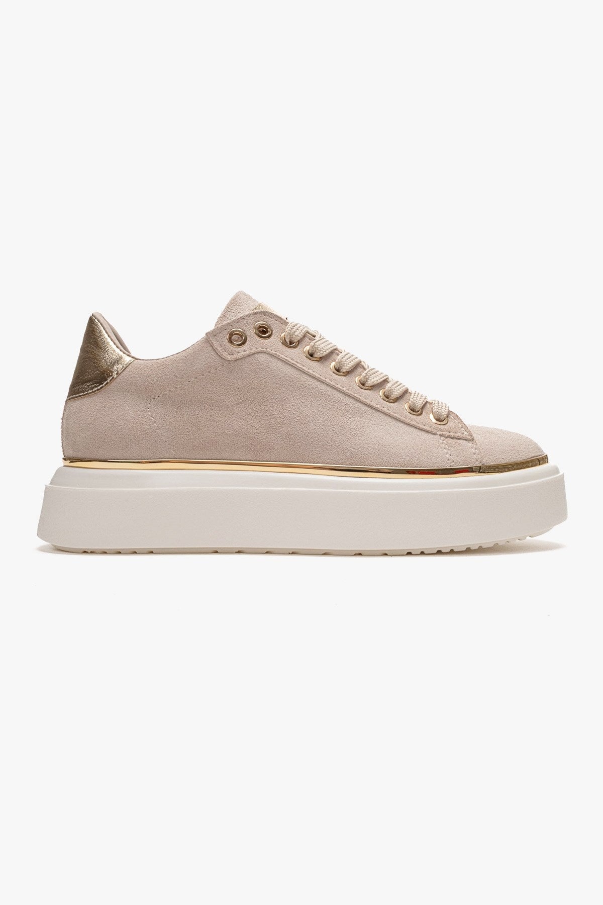BORENA - Beige Platform Sneaker (Women)