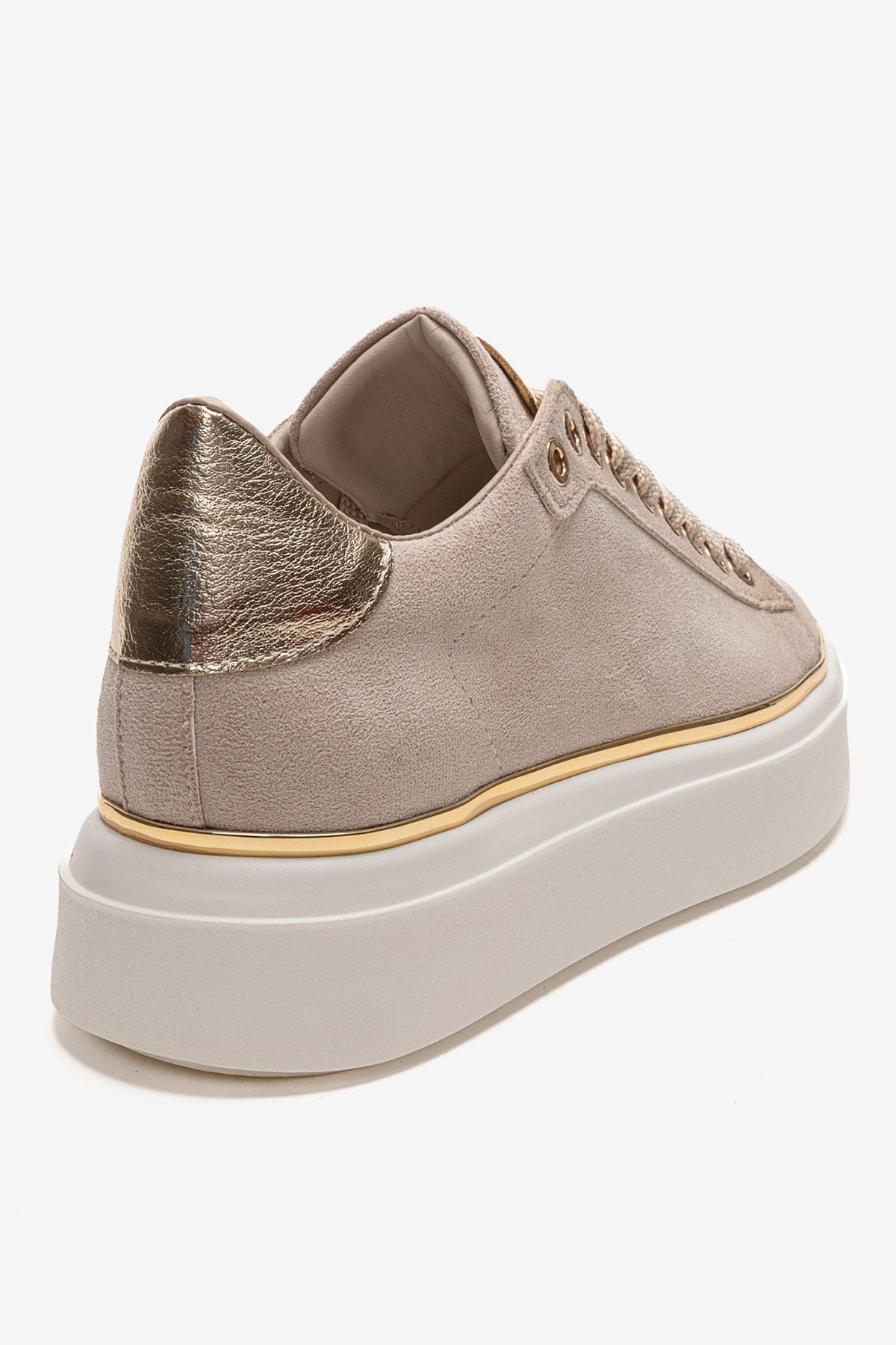 BORENA - Beige Platform Sneaker (Women)
