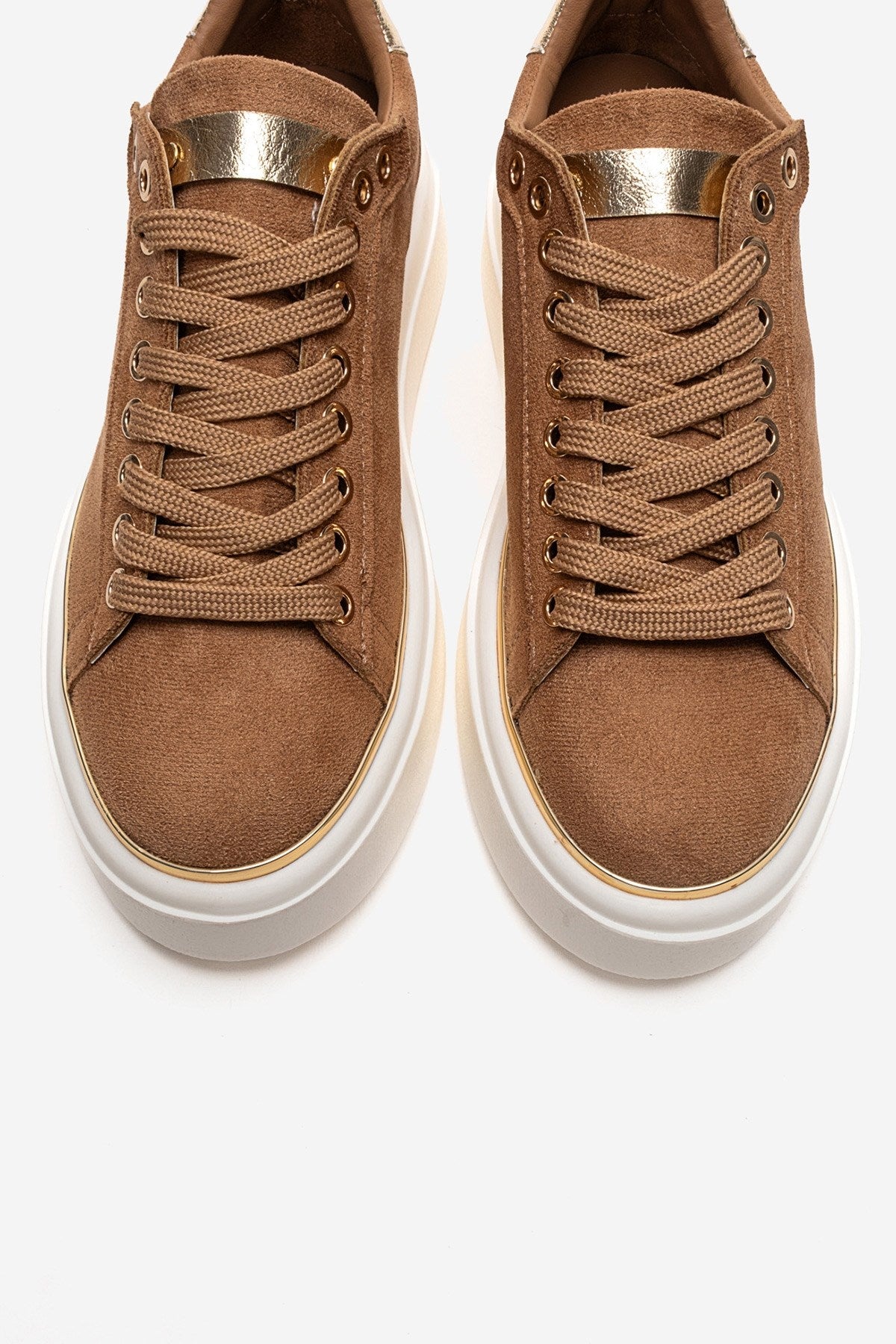 BORENA - Cognac Platform Sneaker (Women)