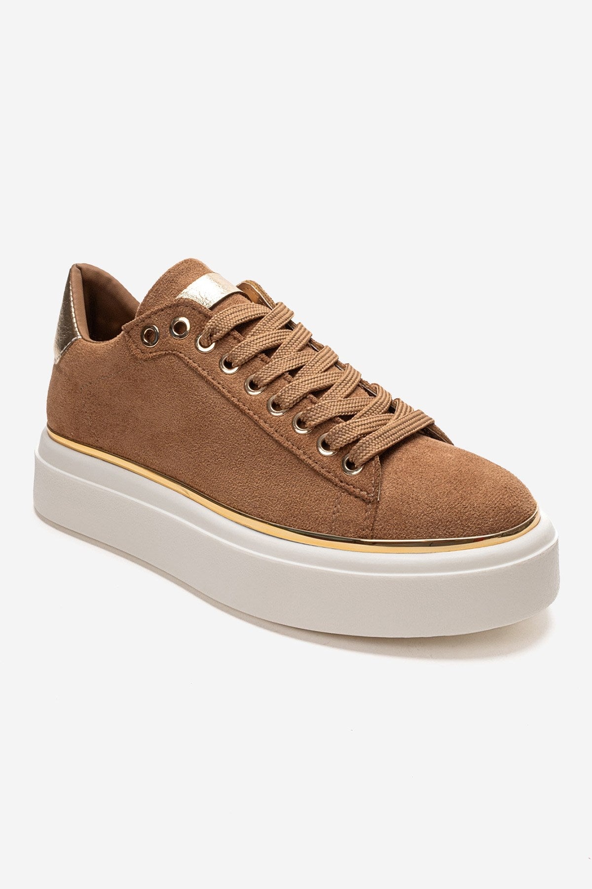 BORENA - Cognac Platform Sneaker (Women)