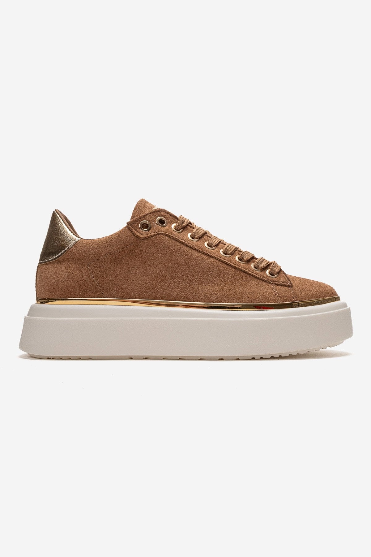 BORENA - Cognac Platform Sneaker (Women)