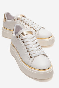 BORENA - White Platform Sneaker (Women)