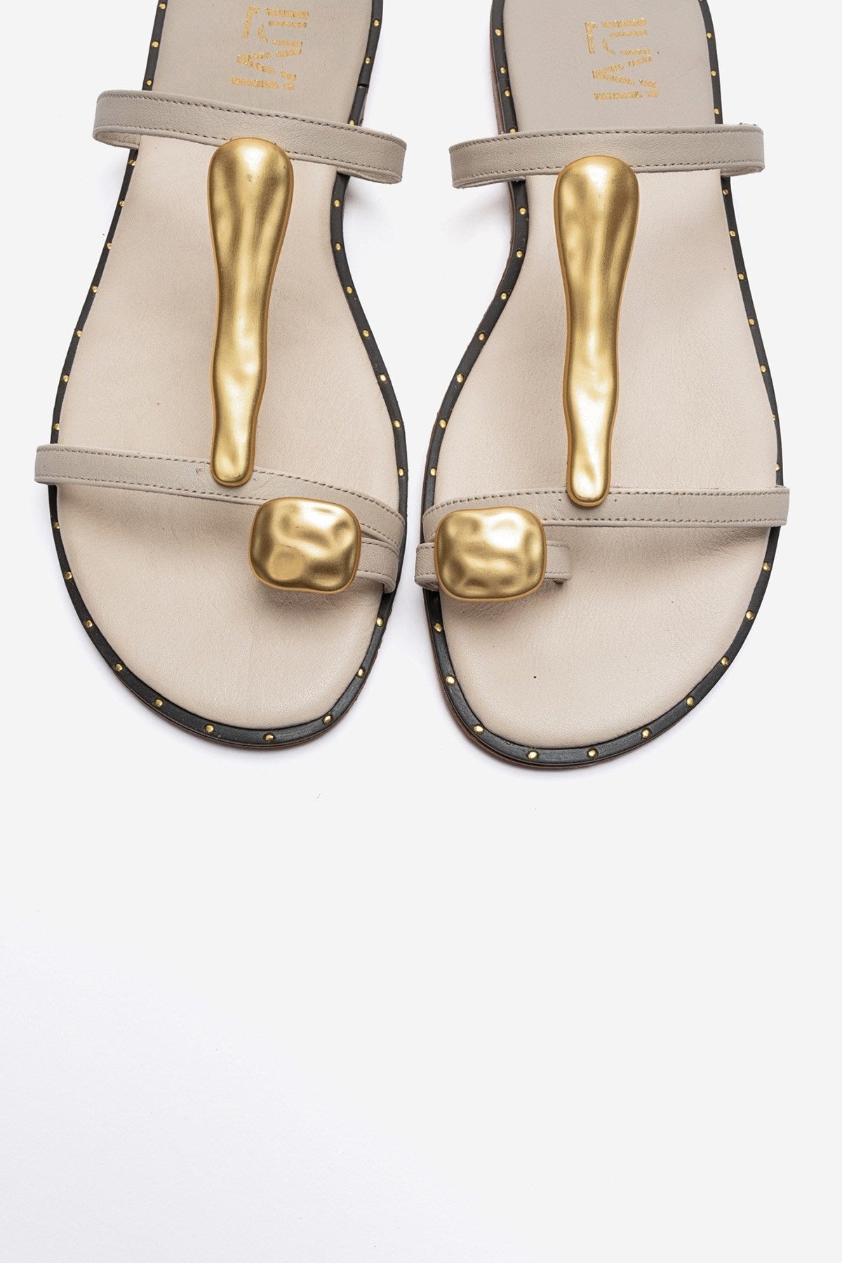 TESSA - Off-White Genuine Leather Thong Sandal (Women)